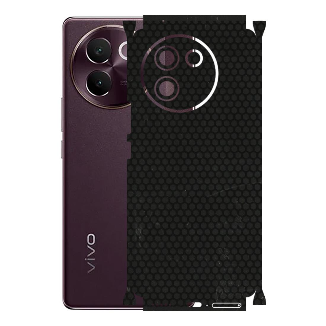 VIVO Z/V/X/T/U/S Series Phone Skins (All Models) - Black honeycomb - 3D Embossed Finish (L-114) Vivo V30E