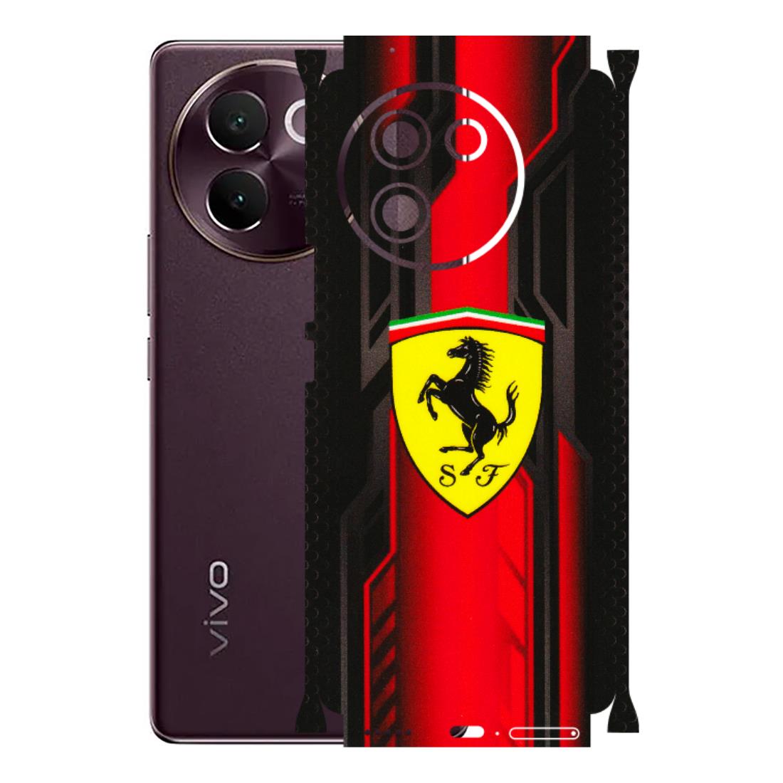 VIVO Z/V/X/T/U/S Series Phone Skins (All Models) - Black Ferrari Logo - 3D Embossed Finish (L-253) Vivo V30E