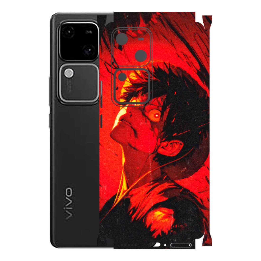 VIVO Z/V/X/T/U/S Series Phone Skins (All Models) - D.Luffy Power Up One Piece Anime - 3D Embossed Finish (L-326) Vivo V30 5G