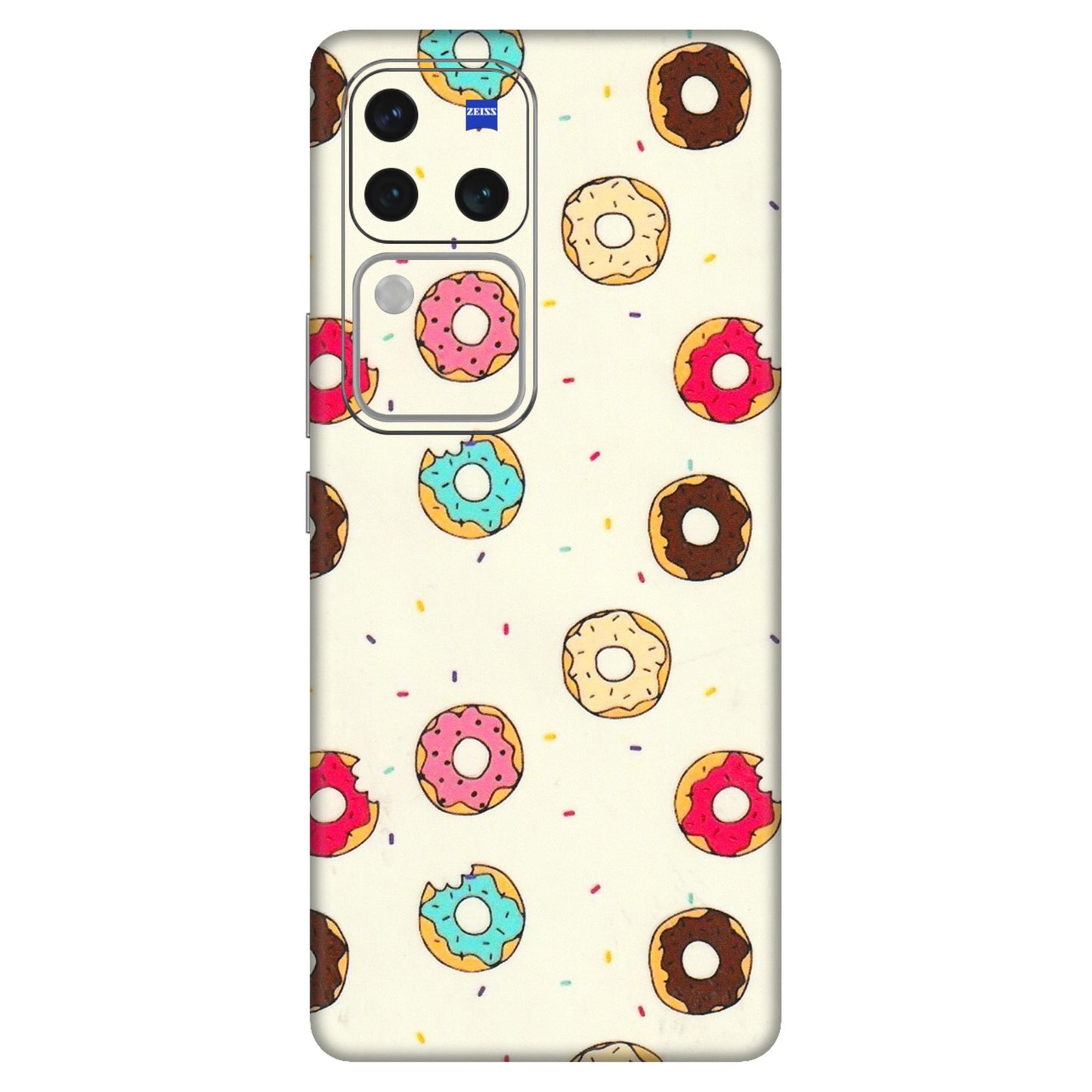 VIVO Z/V/X/T/U/S Series Phone Skins (All Models) - Mini Donuts Doodle Art - 3D Embossed Finish (L-122) Vivo V30 Pro (5G)