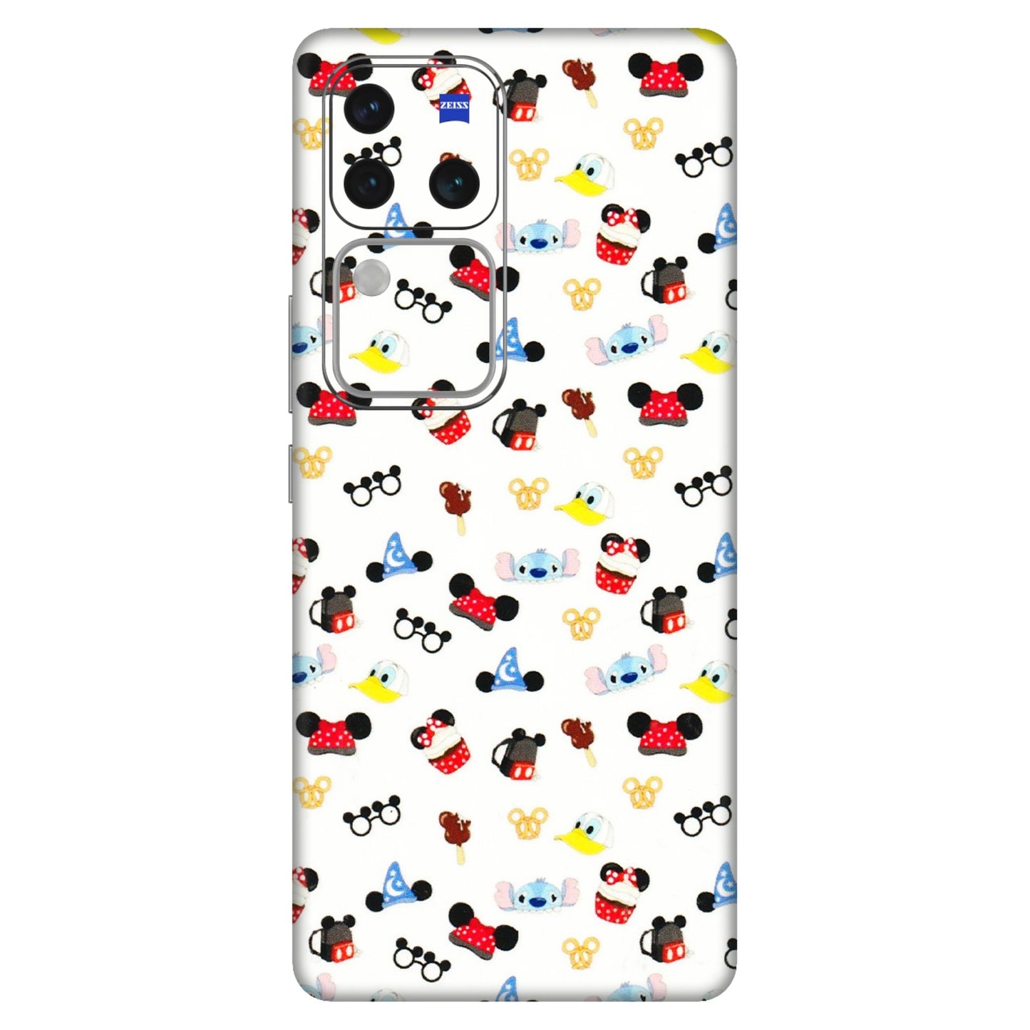 VIVO Z/V/X/T/U/S Series Phone Skins (All Models) - Minnie Mouse & Donald Doodles s - 3D Embossed Finish (L-194) Vivo V30 Pro (5G)