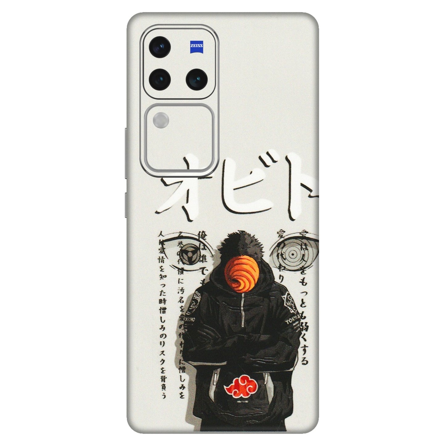 VIVO Z/V/X/T/U/S Series Phone Skins (All Models) - Obito Anime Eye - 3D Embossed Finish (L-19) Vivo V30 Pro (5G)