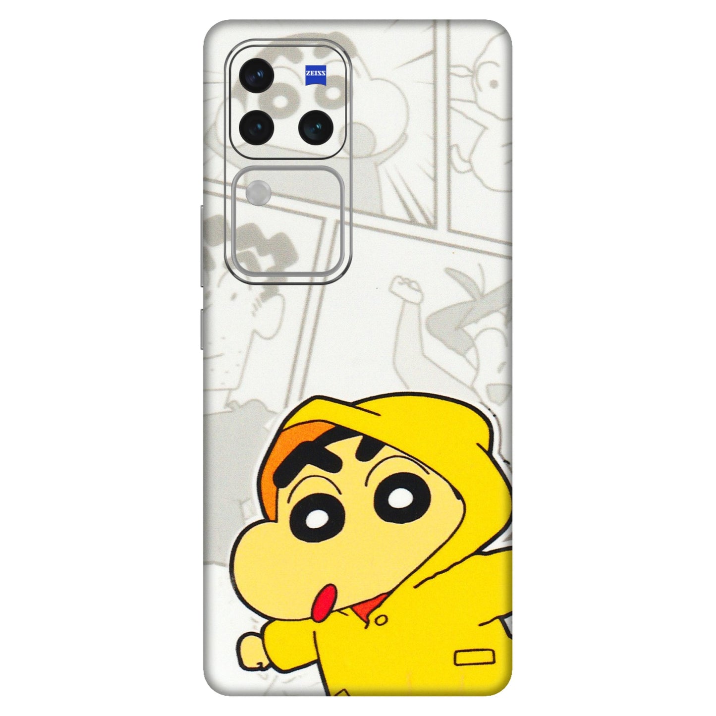 VIVO Z/V/X/T/U/S Series Phone Skins (All Models) - Yellow Shinchan Comic - 3D Embossed Finish (L-246) Vivo V30 Pro (5G)
