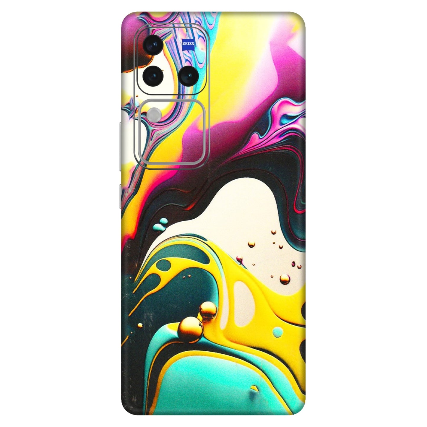 VIVO Z/V/X/T/U/S Series Phone Skins (All Models) - Multicolor Abstract pattern - 3D Embossed Finish (L-254) Vivo V30 Pro (5G)