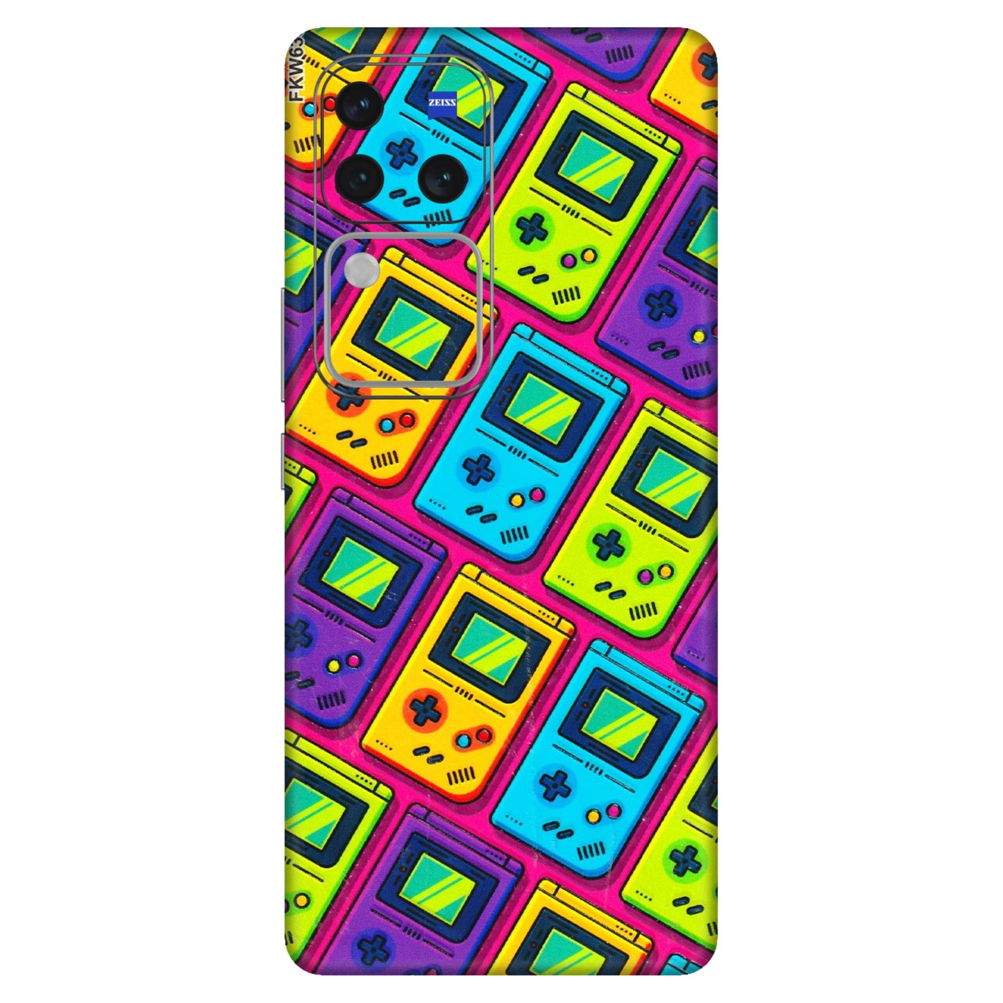 VIVO Z/V/X/T/U/S Series Phone Skins (All Models) - Gameboy Colourful - 3D Embossed Finish (L-266) Vivo V30 Pro (5G)