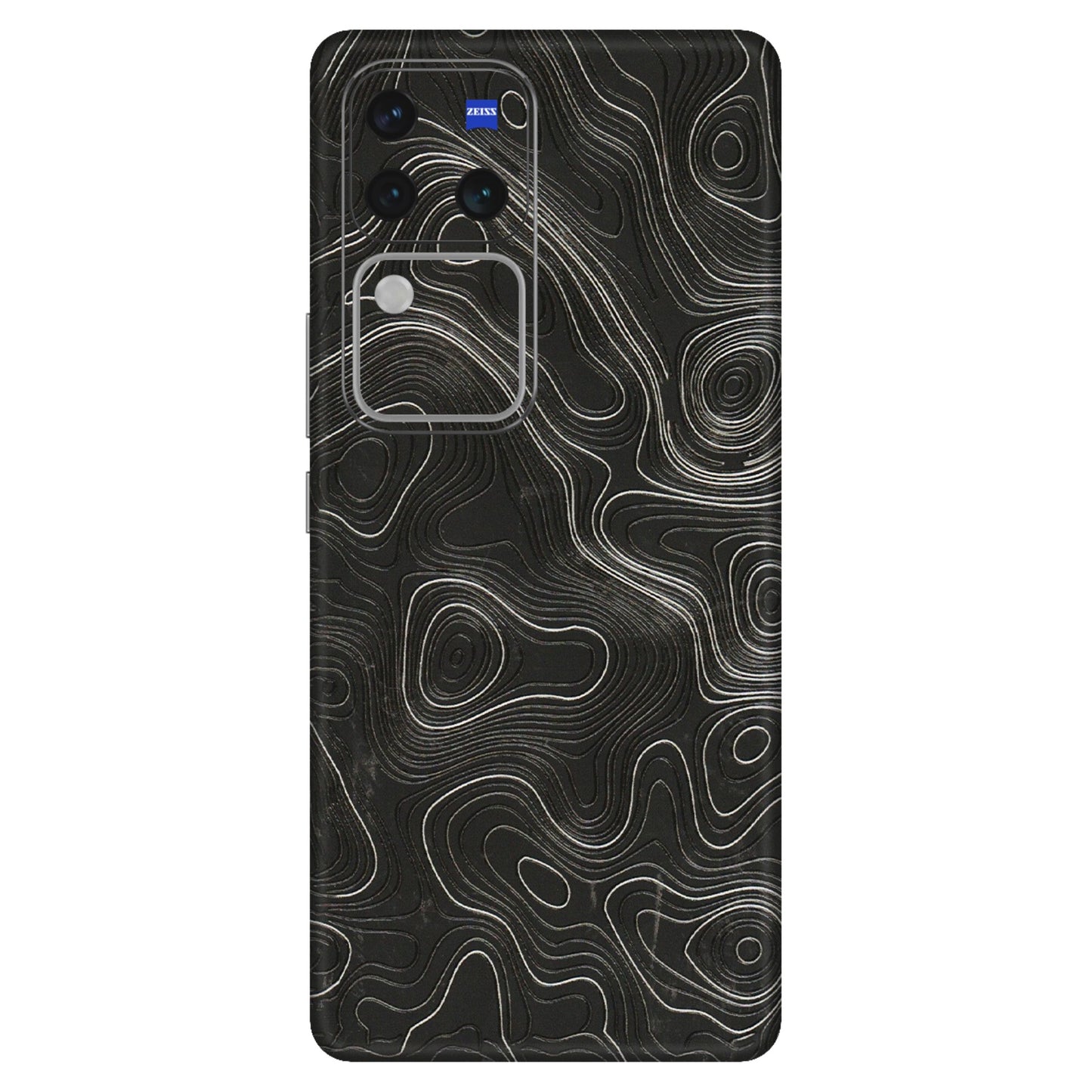 VIVO Z/V/X/T/U/S Series Phone Skins (All Models) - Abstract White Line Map - 3D Embossed Finish (L-269) Vivo V30 Pro (5G)