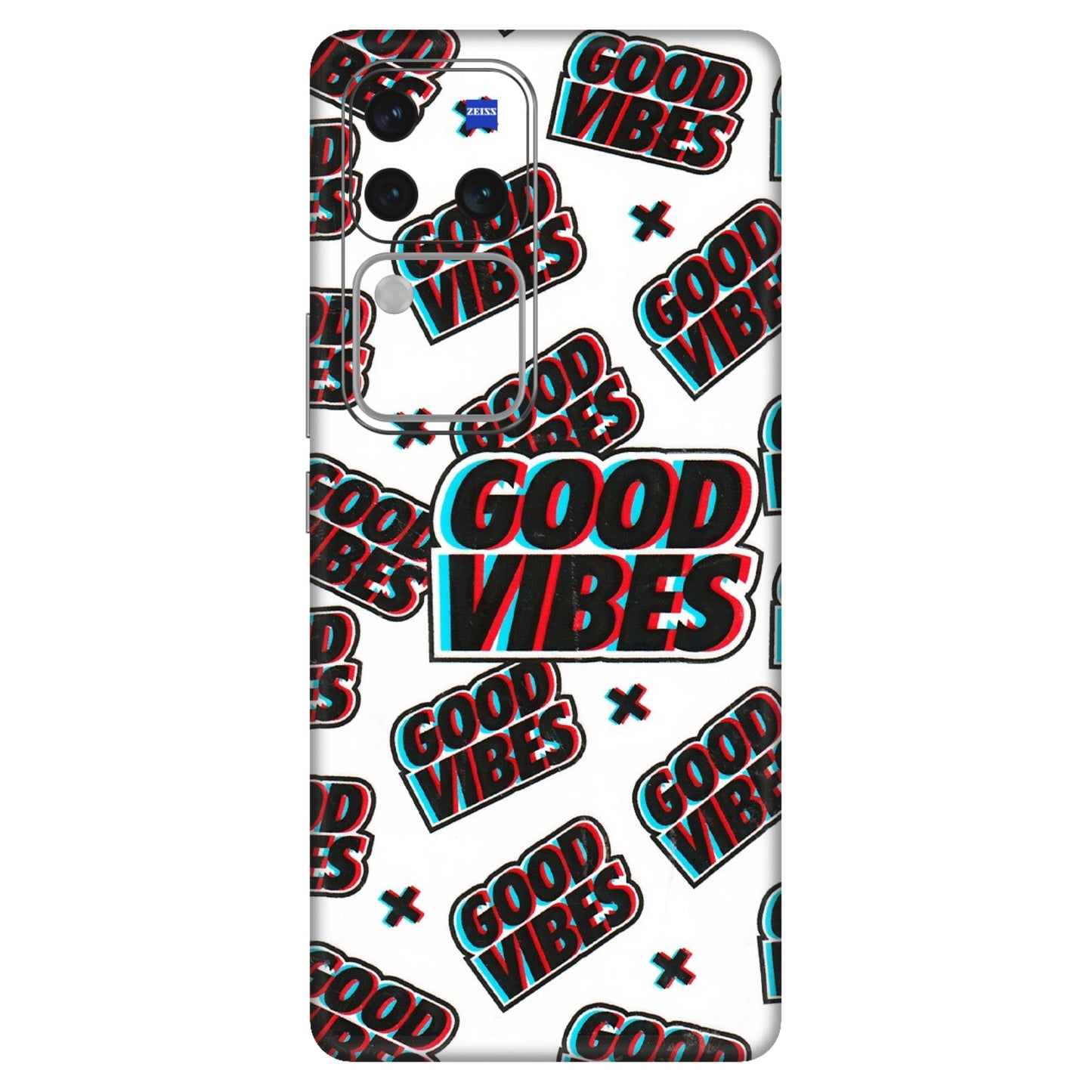 VIVO Z/V/X/T/U/S Series Phone Skins (All Models) - Good Vibes - 3D Embossed Finish (L-282) Vivo V30 Pro (5G)