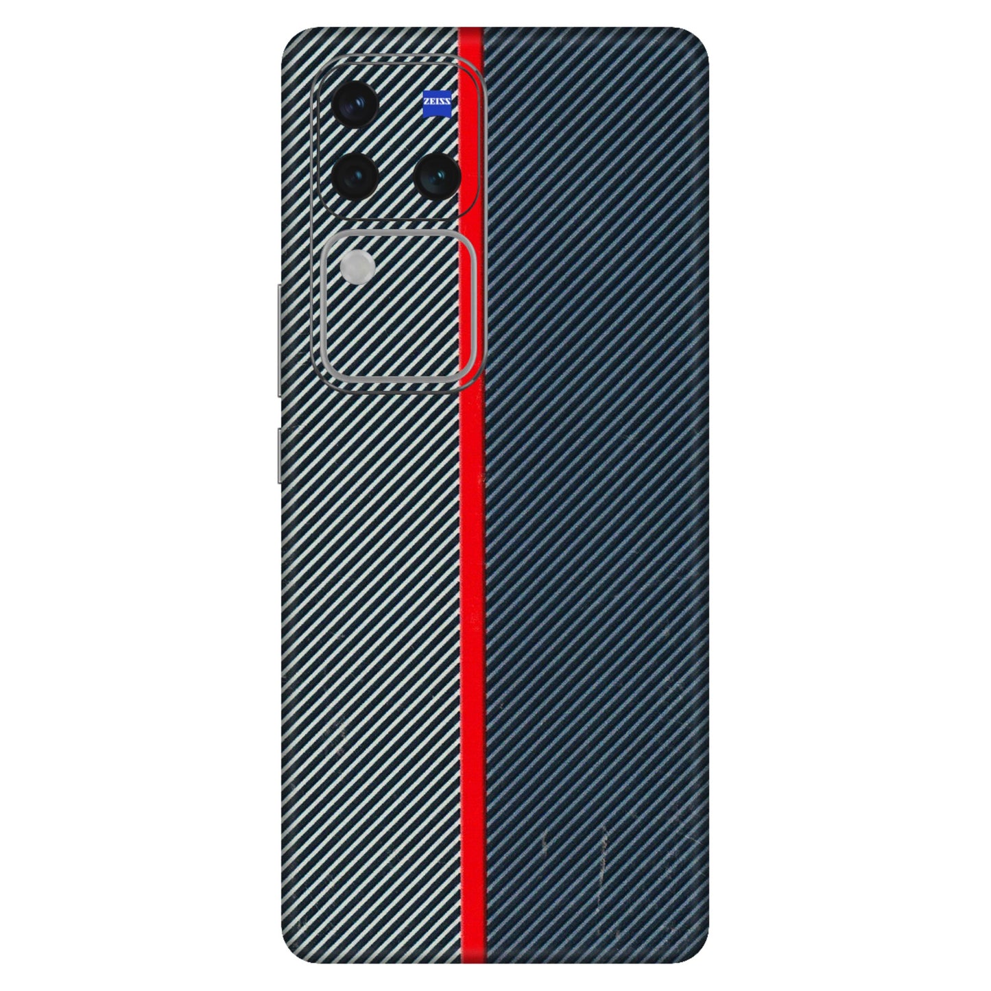 VIVO Z/V/X/T/U/S Series Phone Skins (All Models) - Blue Sober Lines - 3D Embossed Finish (L-305) Vivo V30 Pro (5G)