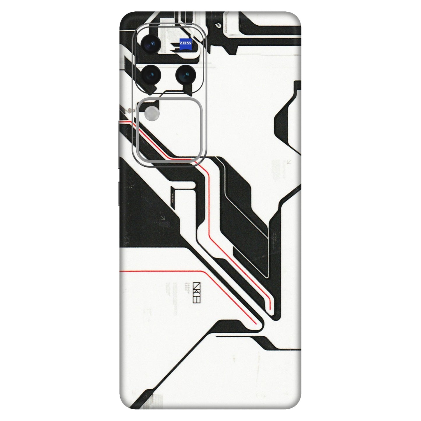 VIVO Z/V/X/T/U/S Series Phone Skins (All Models) - White Techy Logo - 3D Embossed Finish (L-312) Vivo V30 Pro (5G)