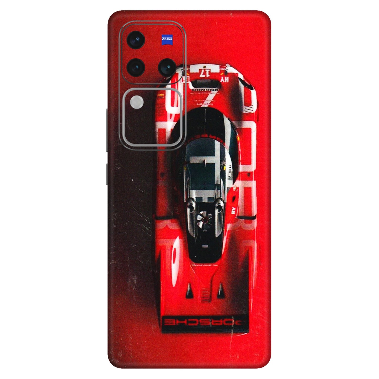 VIVO Z/V/X/T/U/S Series Phone Skins (All Models) - Red Porsche Car Logo - 3D Embossed Finish (L-315) Vivo V30 Pro (5G)
