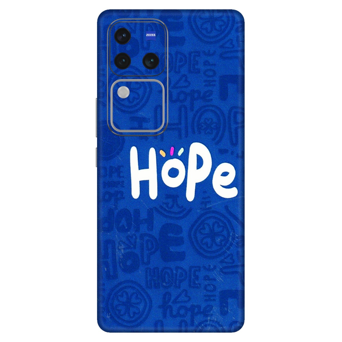VIVO Z/V/X/T/U/S Series Phone Skins (All Models) - Hope Doodles Blue - 3D Embossed Finish (L-43) Vivo V30 Pro (5G)