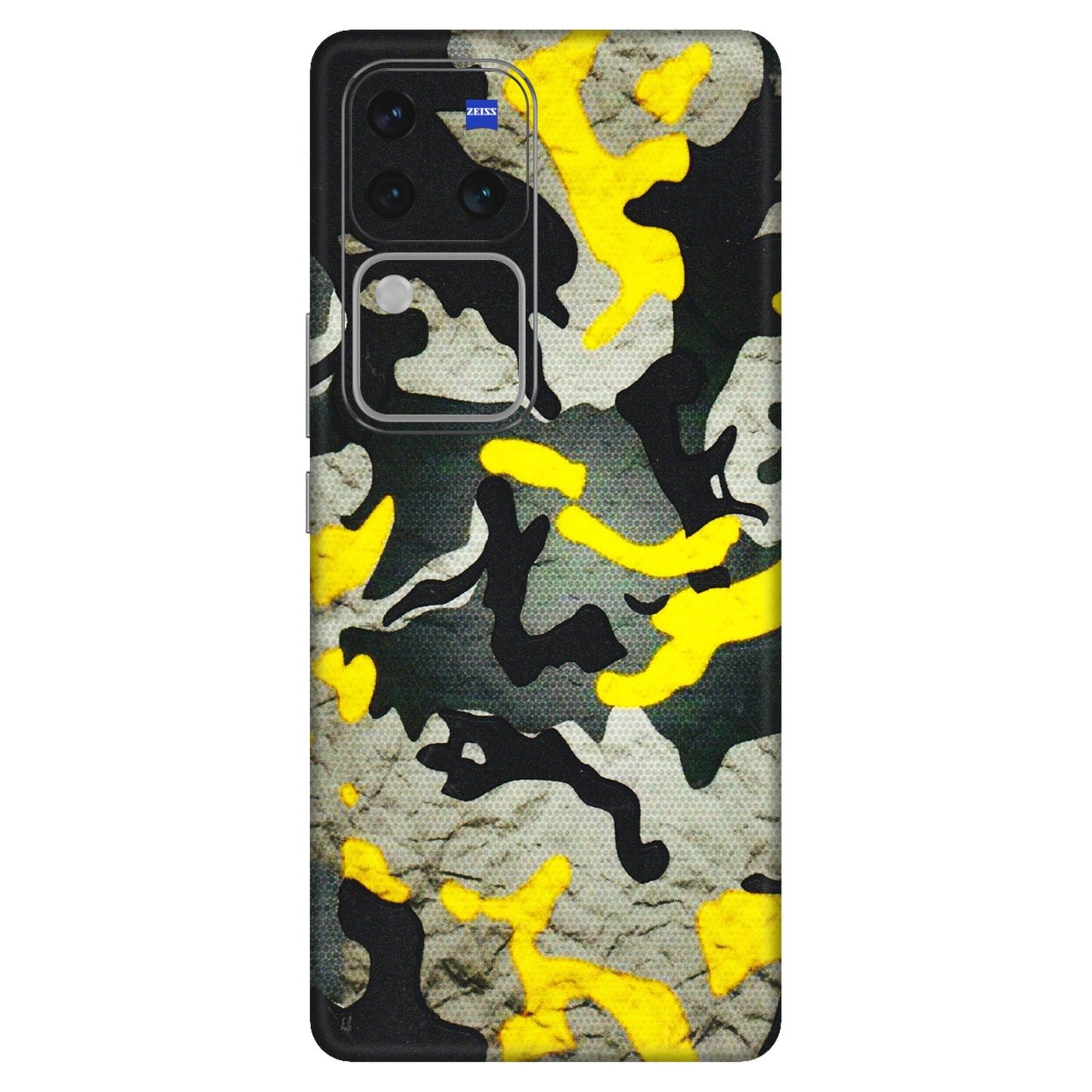 VIVO Z/V/X/T/U/S Series Phone Skins (All Models) - Yellow Camouflage - 3D Embossed Finish (L-61) Vivo V30 Pro (5G)