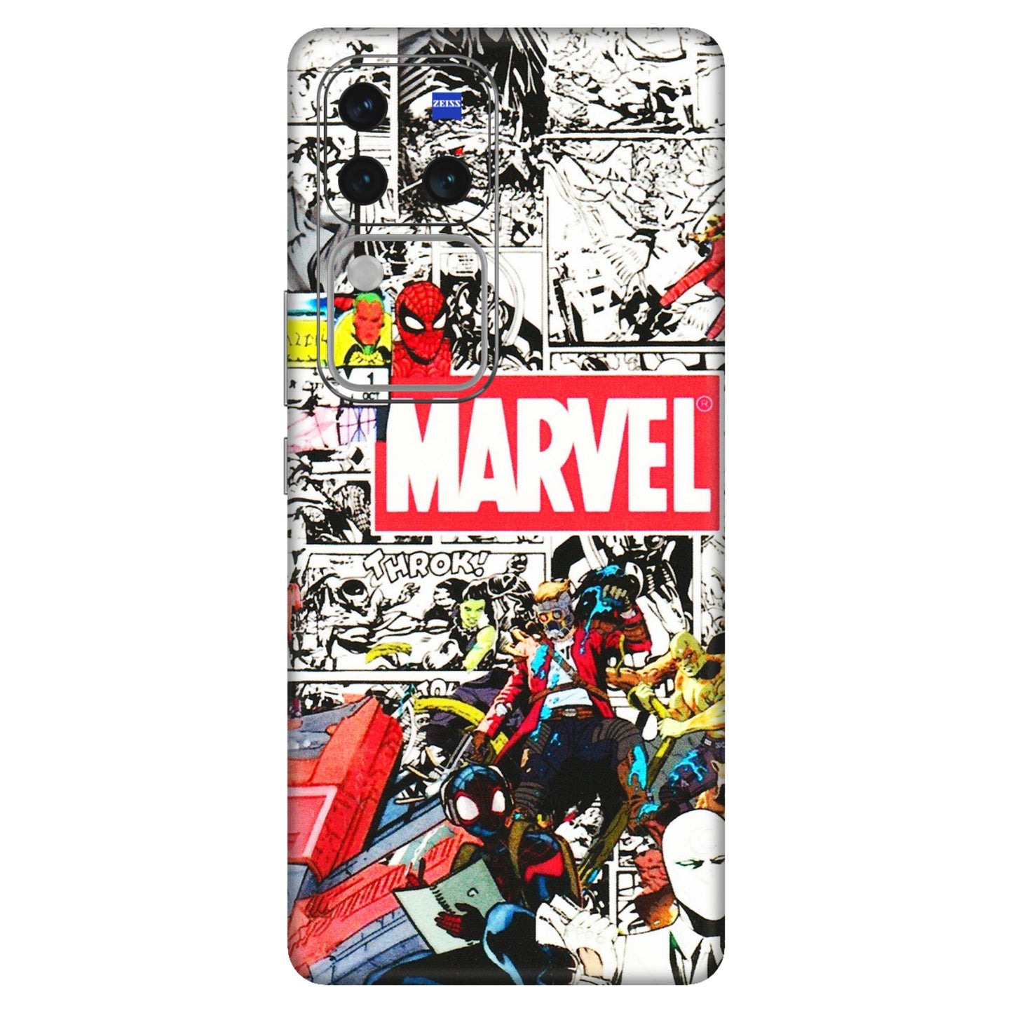 VIVO Z/V/X/T/U/S Series Phone Skins (All Models) - Marvel Colorful Comic - 3D Embossed Finish (L-64) Vivo V30 Pro (5G)