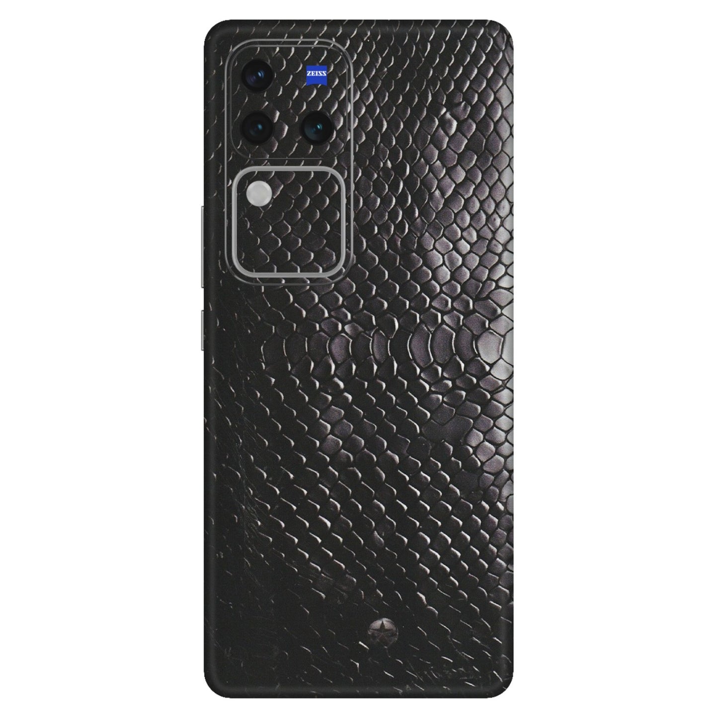 VIVO Z/V/X/T/U/S Series Phone Skins (All Models) - Black Snack Leather - Matte Finish (M-147) Vivo V30 Pro (5G)