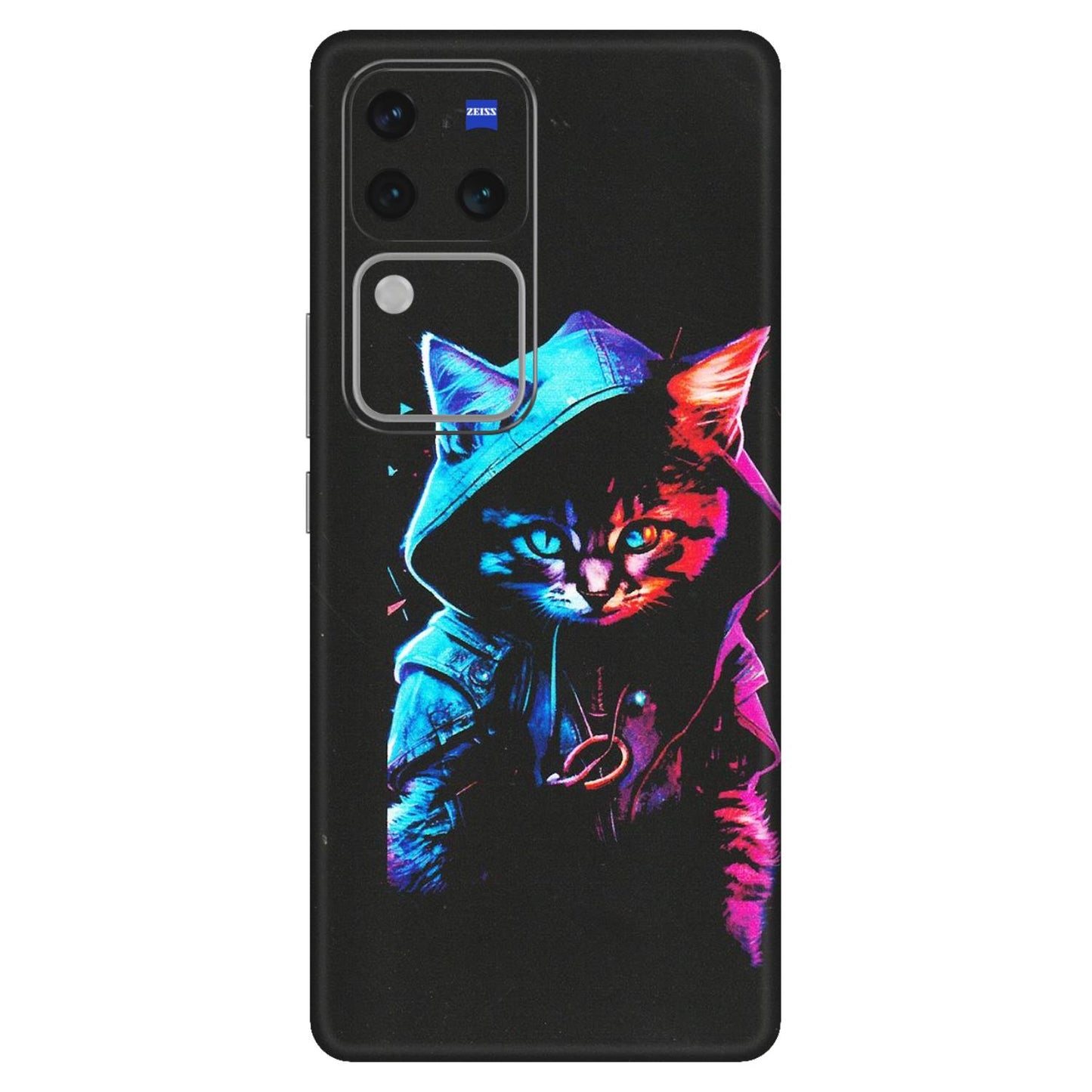 VIVO Z/V/X/T/U/S Series Phone Skins (All Models) - Cyberpunk Cat - Matte Finish (M-45) Vivo V30 Pro (5G)