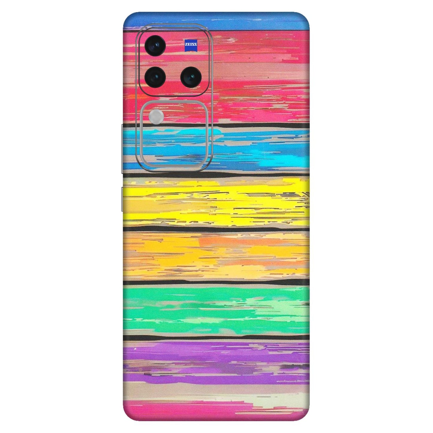 VIVO Z/V/X/T/U/S Series Phone Skins (All Models) - Multi Colour Wooden Wall - Matte Finish (M-96) Vivo V30 Pro (5G)