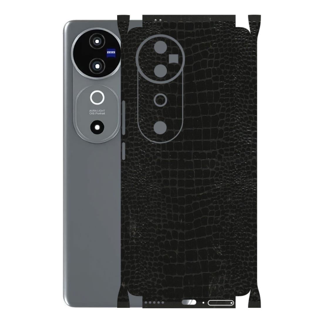 VIVO Z/V/X/T/U/S Series Phone Skins (All Models) - Snake Leather Black - 3D Embossed Finish (L-107) Vivo V40 5G