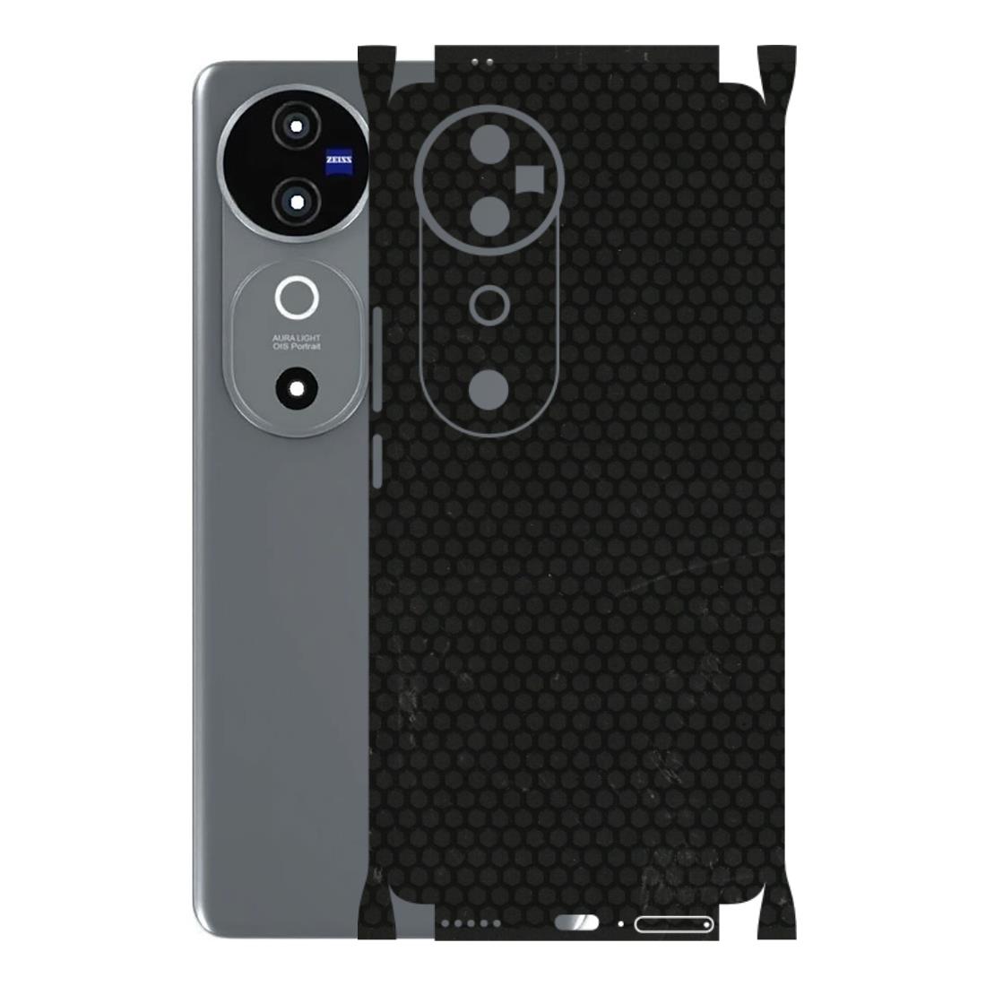 VIVO Z/V/X/T/U/S Series Phone Skins (All Models) - Black honeycomb - 3D Embossed Finish (L-114) Vivo V40 5G