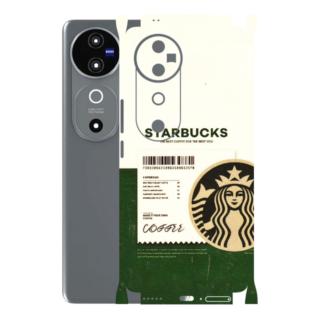 VIVO Z/V/X/T/U/S Series Phone Skins (All Models) - Starbucks Barcode - 3D Embossed Finish (L-308) Vivo V40 5G