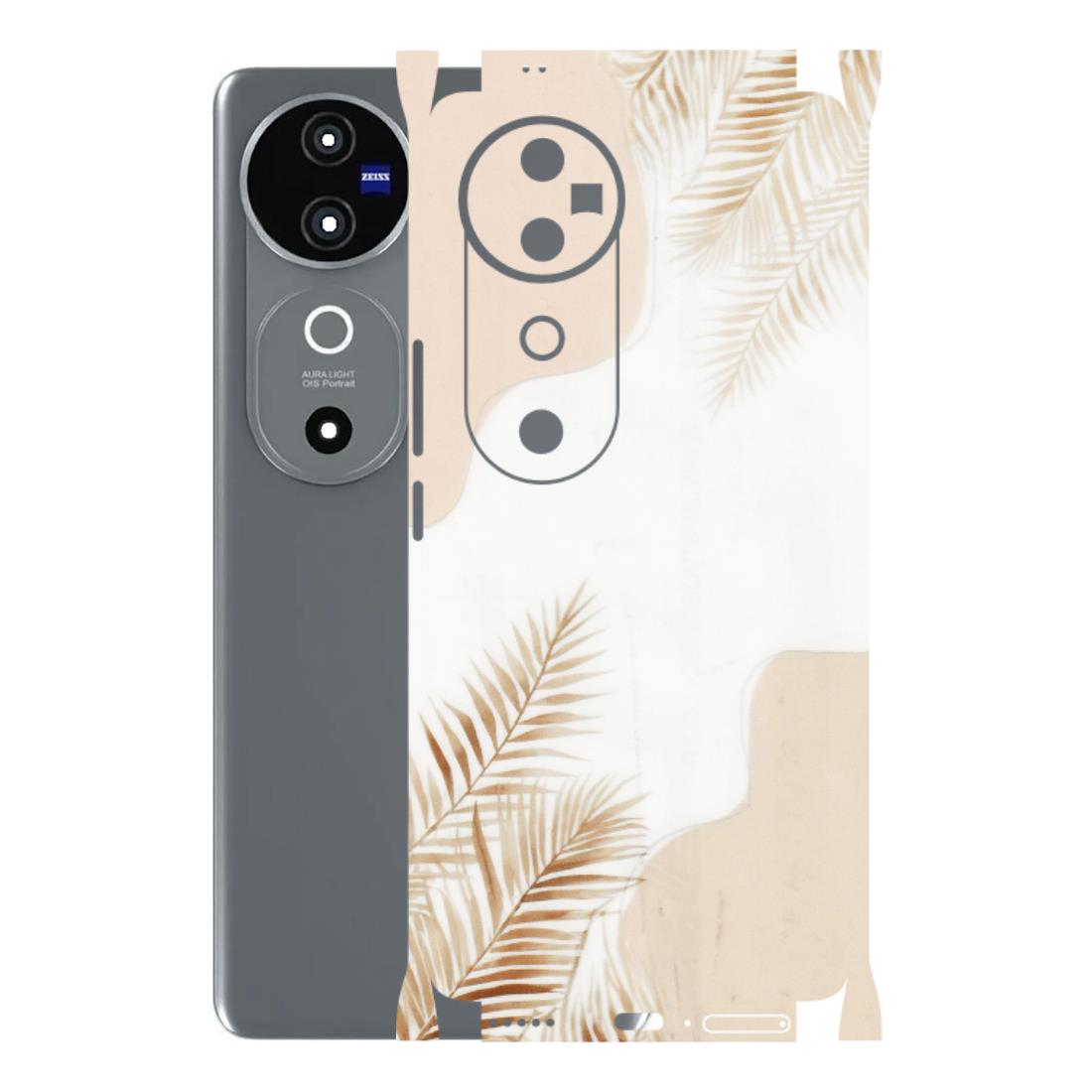 VIVO Z/V/X/T/U/S Series Phone Skins (All Models) - Gold Petals Abstract - Transparent Finish (T-08) Vivo V40 5G