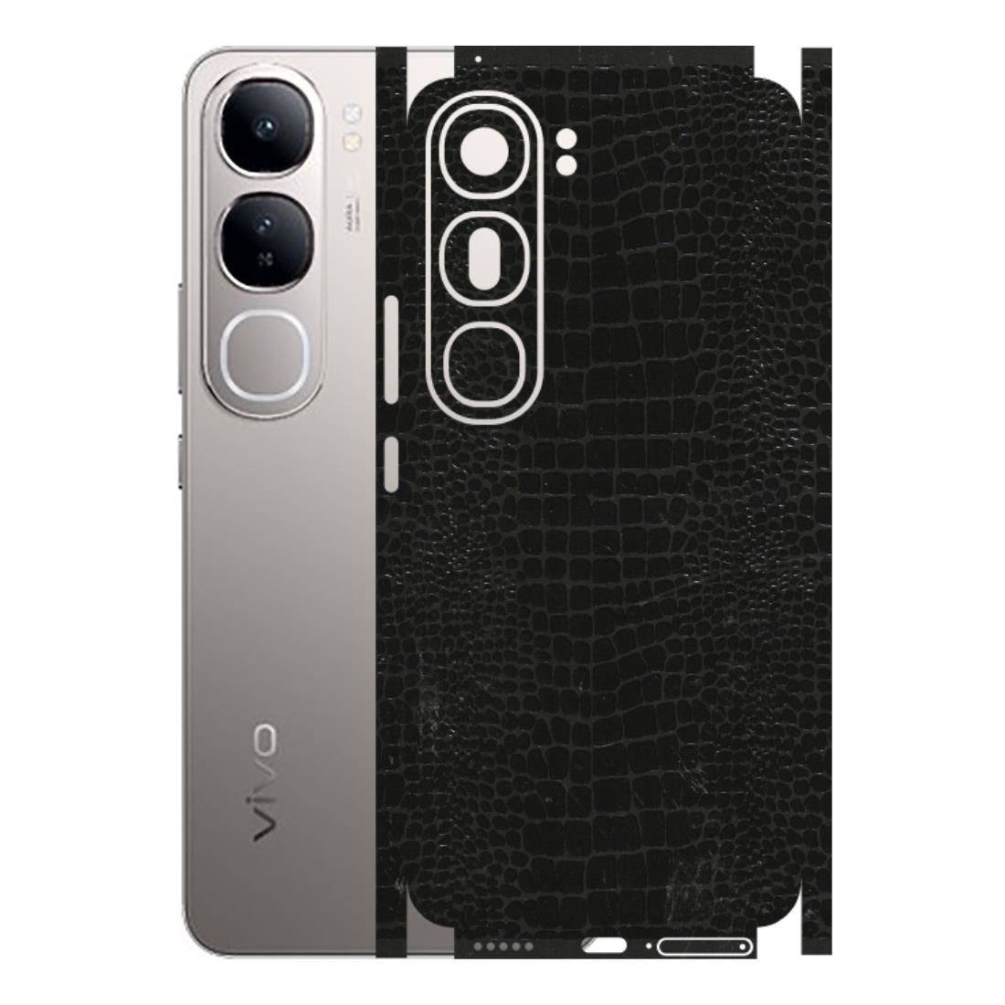 VIVO Z/V/X/T/U/S Series Phone Skins (All Models) - Snake Leather Black - 3D Embossed Finish (L-107) Vivo V40 Lite