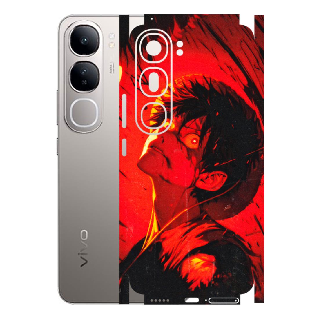 VIVO Z/V/X/T/U/S Series Phone Skins (All Models) - D.Luffy Power Up One Piece Anime - 3D Embossed Finish (L-326) Vivo V40 Lite