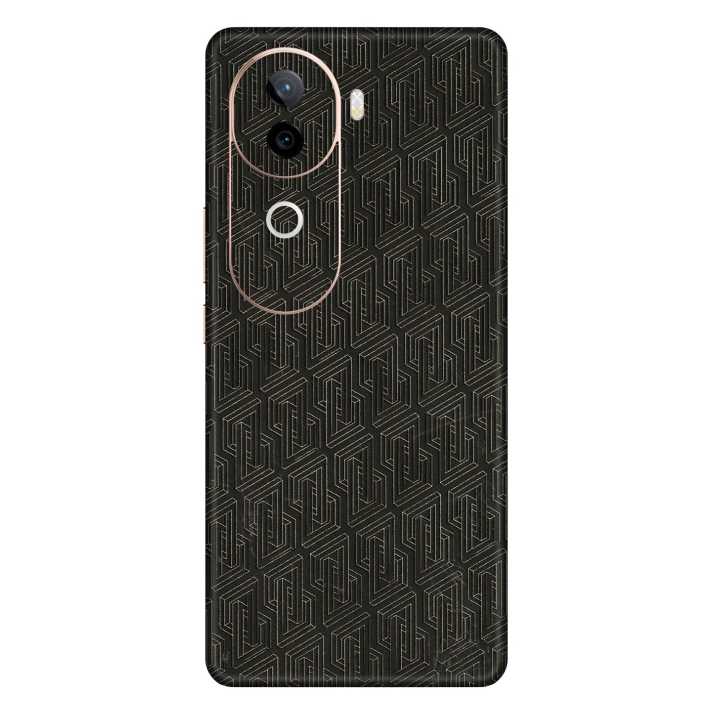 VIVO Z/V/X/T/U/S Series Phone Skins (All Models) - Black Abstract Pattern - 3D Embossed Finish (L-117) Vivo V40E (5G)