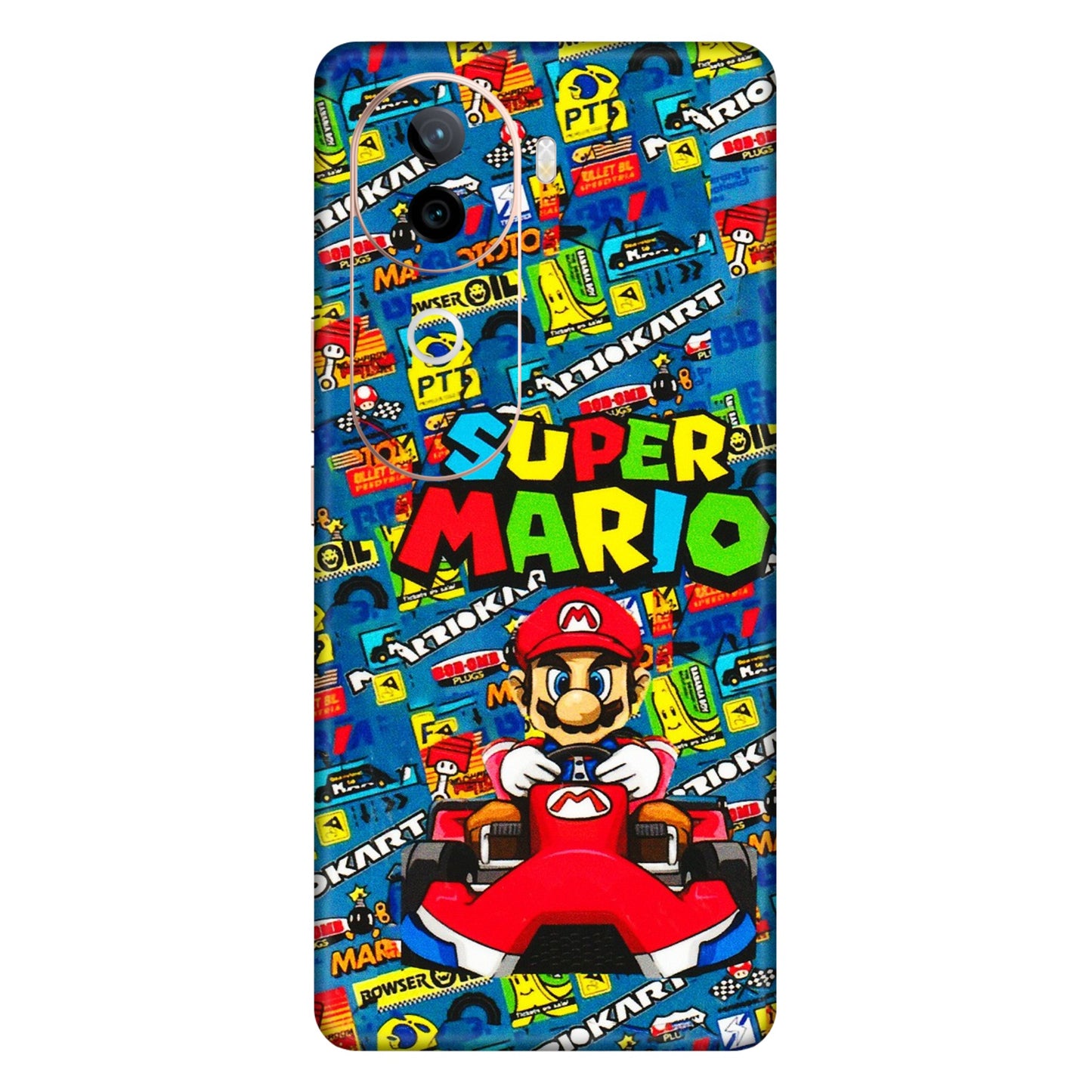 VIVO Z/V/X/T/U/S Series Phone Skins (All Models) - Super Mario Kart - 3D Embossed Finish (L-140) Vivo V40E (5G)
