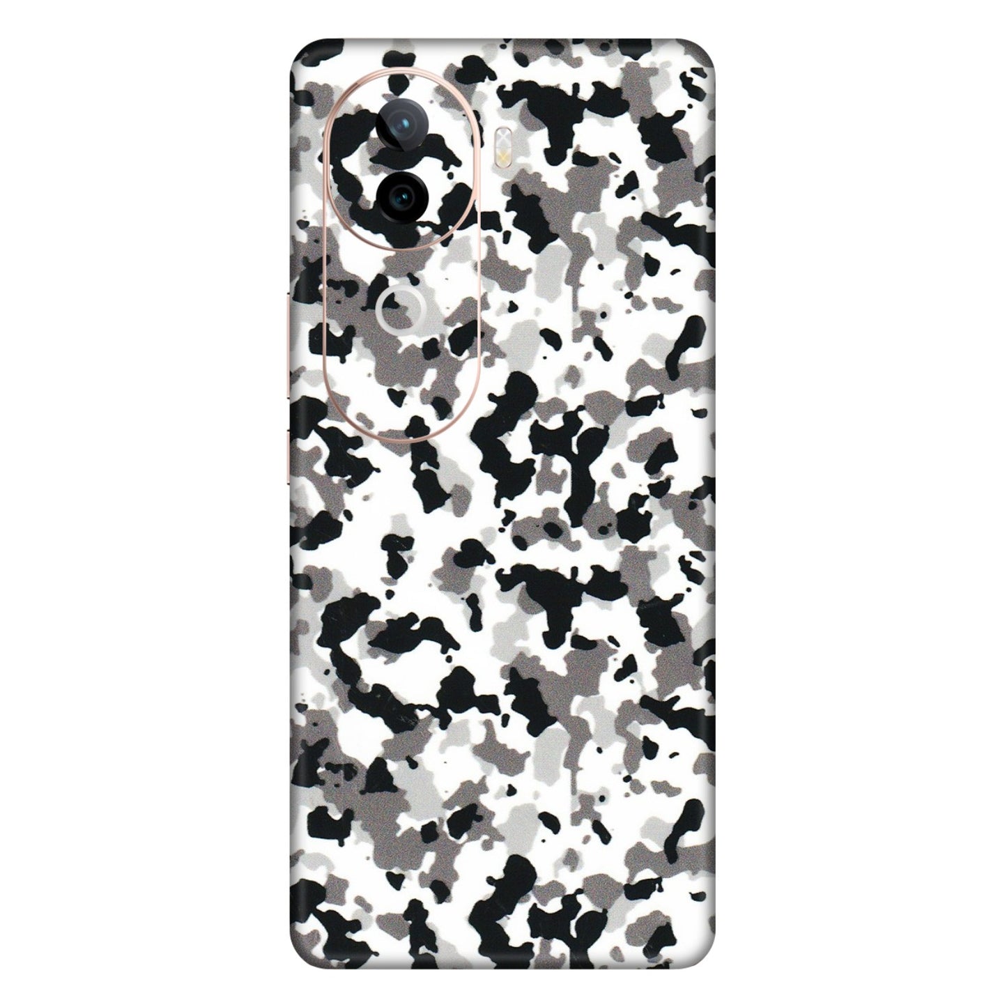 VIVO Z/V/X/T/U/S Series Phone Skins (All Models) - White Black Camouflage - 3D Embossed Finish (L-18) Vivo V40E (5G)