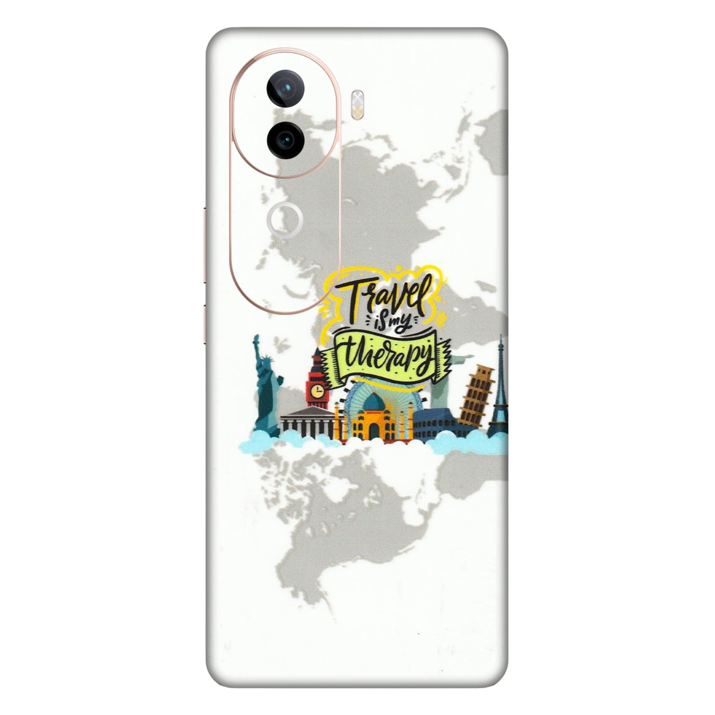 VIVO Z/V/X/T/U/S Series Phone Skins (All Models) - Travel Therapy - 3D Embossed Finish (L-199) Vivo V40E (5G)