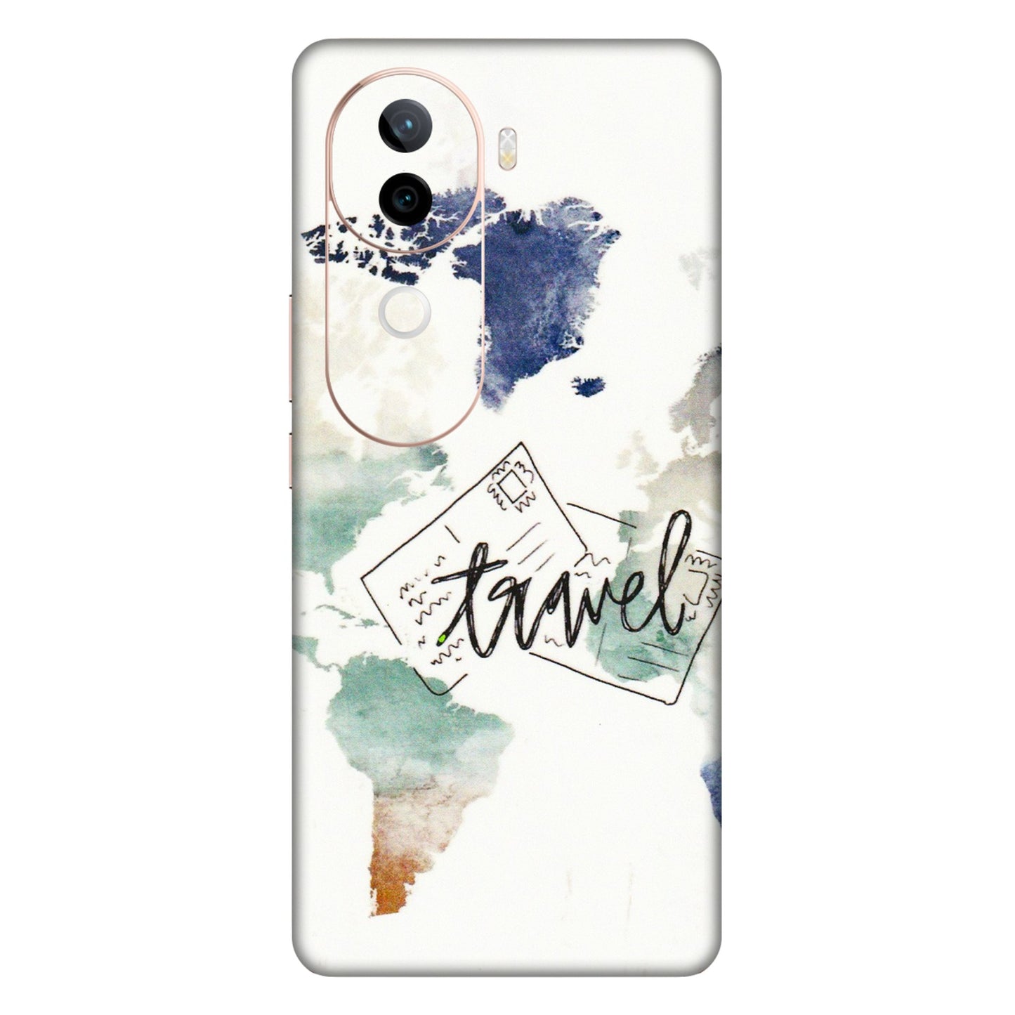 VIVO Z/V/X/T/U/S Series Phone Skins (All Models) - Travel The World - 3D Embossed Finish (L-232) Vivo V40E (5G)