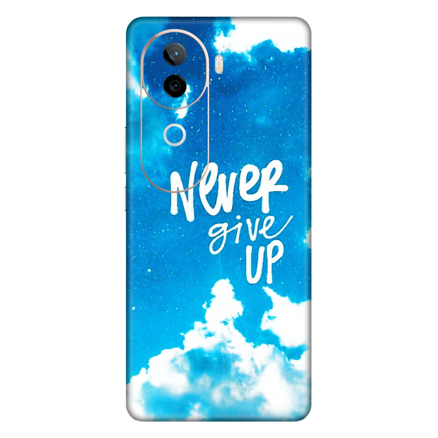 VIVO Z/V/X/T/U/S Series Phone Skins (All Models) - Never Give Up - 3D Embossed Finish (L-279) Vivo V40E (5G)