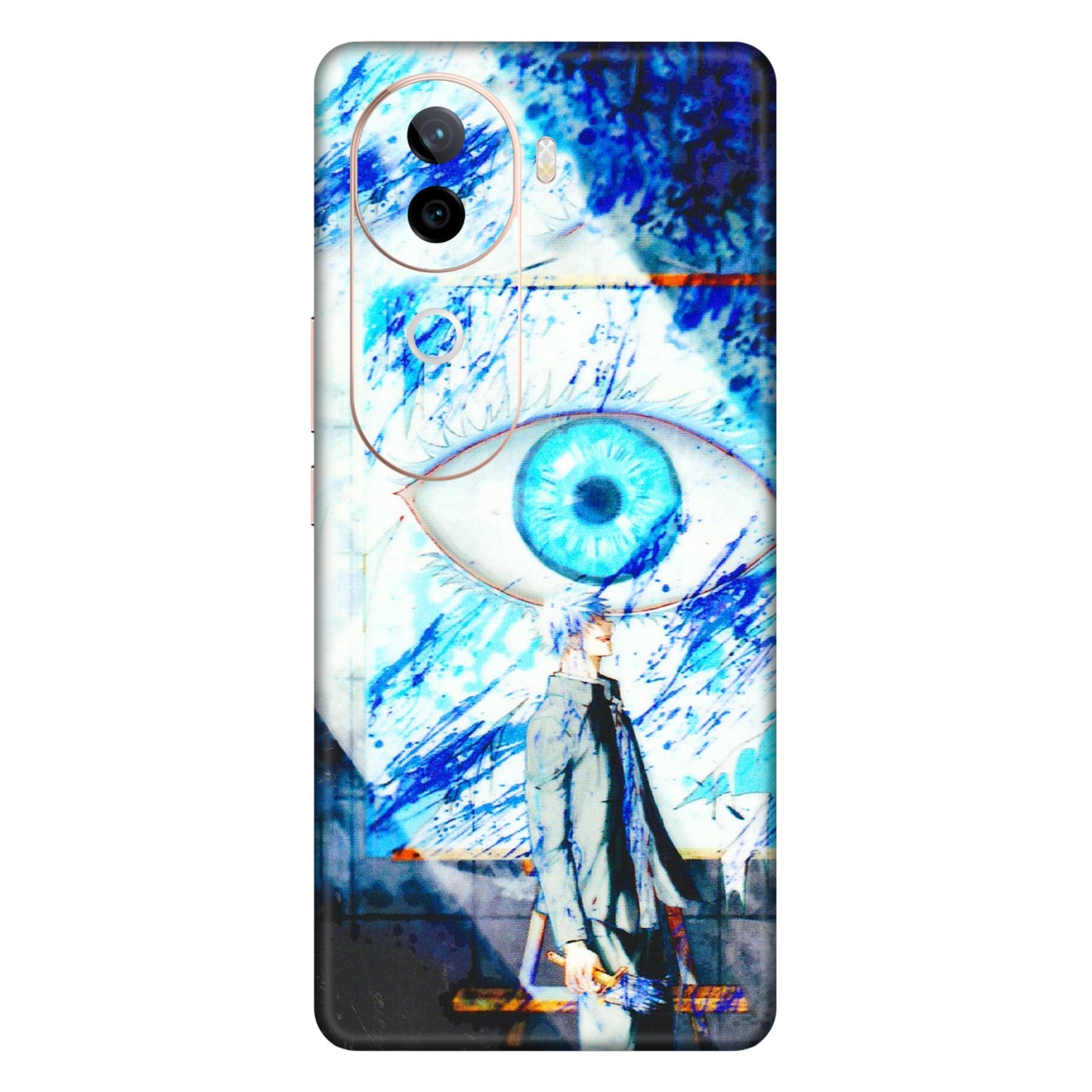VIVO Z/V/X/T/U/S Series Phone Skins (All Models) - Anime Sea Blue Eye - 3D Embossed Finish (L-318) Vivo V40E (5G)