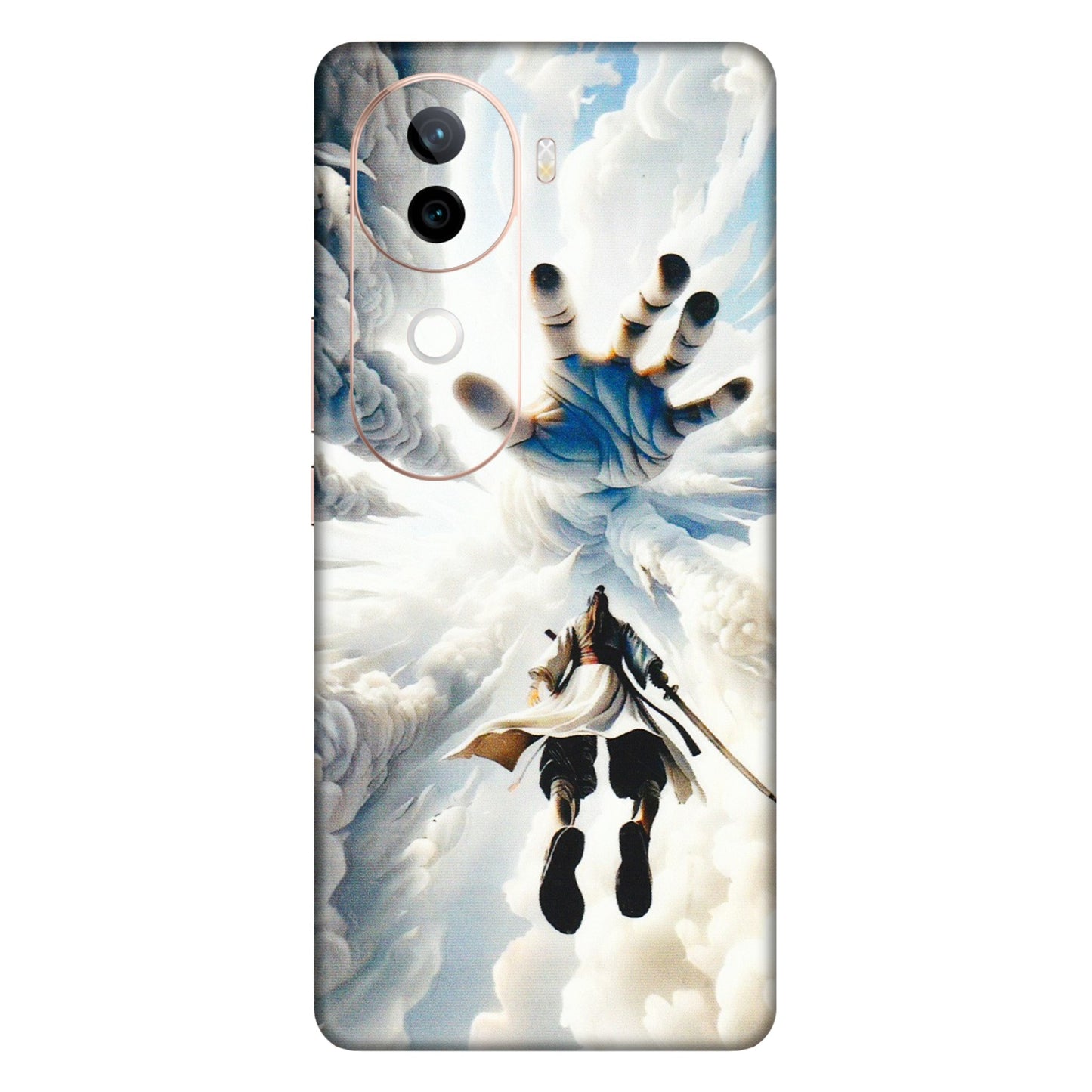 VIVO Z/V/X/T/U/S Series Phone Skins (All Models) - Big Hand With Monkey King - 3D Embossed Finish (L-323) Vivo V40E (5G)