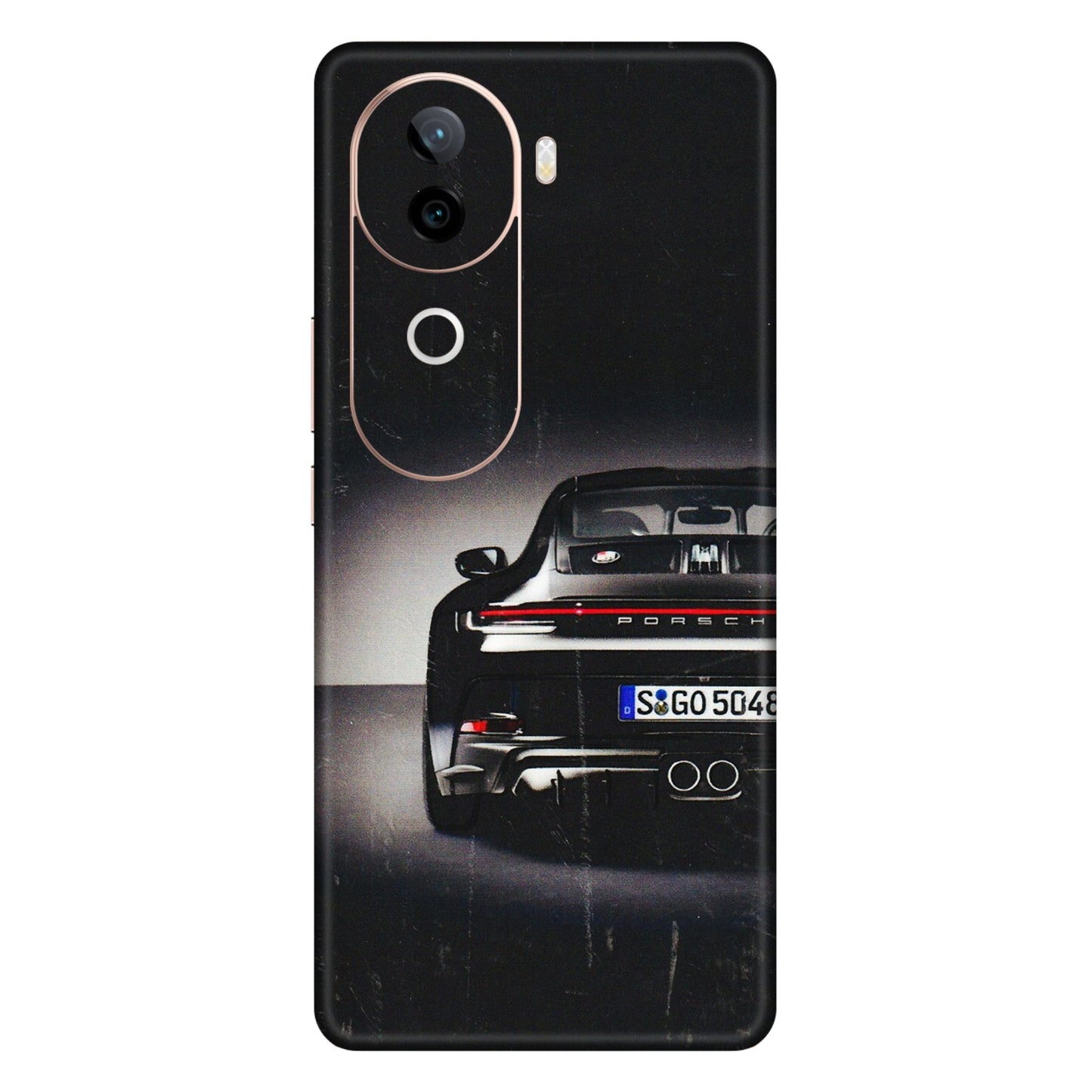 VIVO Z/V/X/T/U/S Series Phone Skins (All Models) - New Black Porsche GT3 - 3D Embossed Finish (L-327) Vivo V40E (5G)