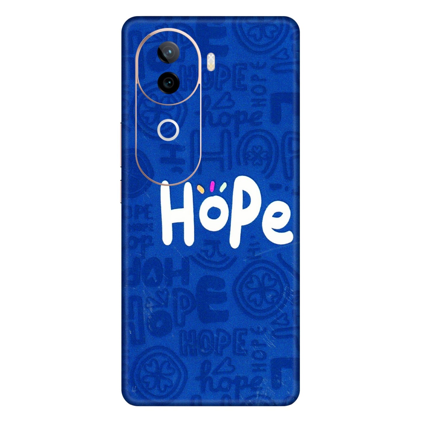 VIVO Z/V/X/T/U/S Series Phone Skins (All Models) - Hope Doodles Blue - 3D Embossed Finish (L-43) Vivo V40E (5G)