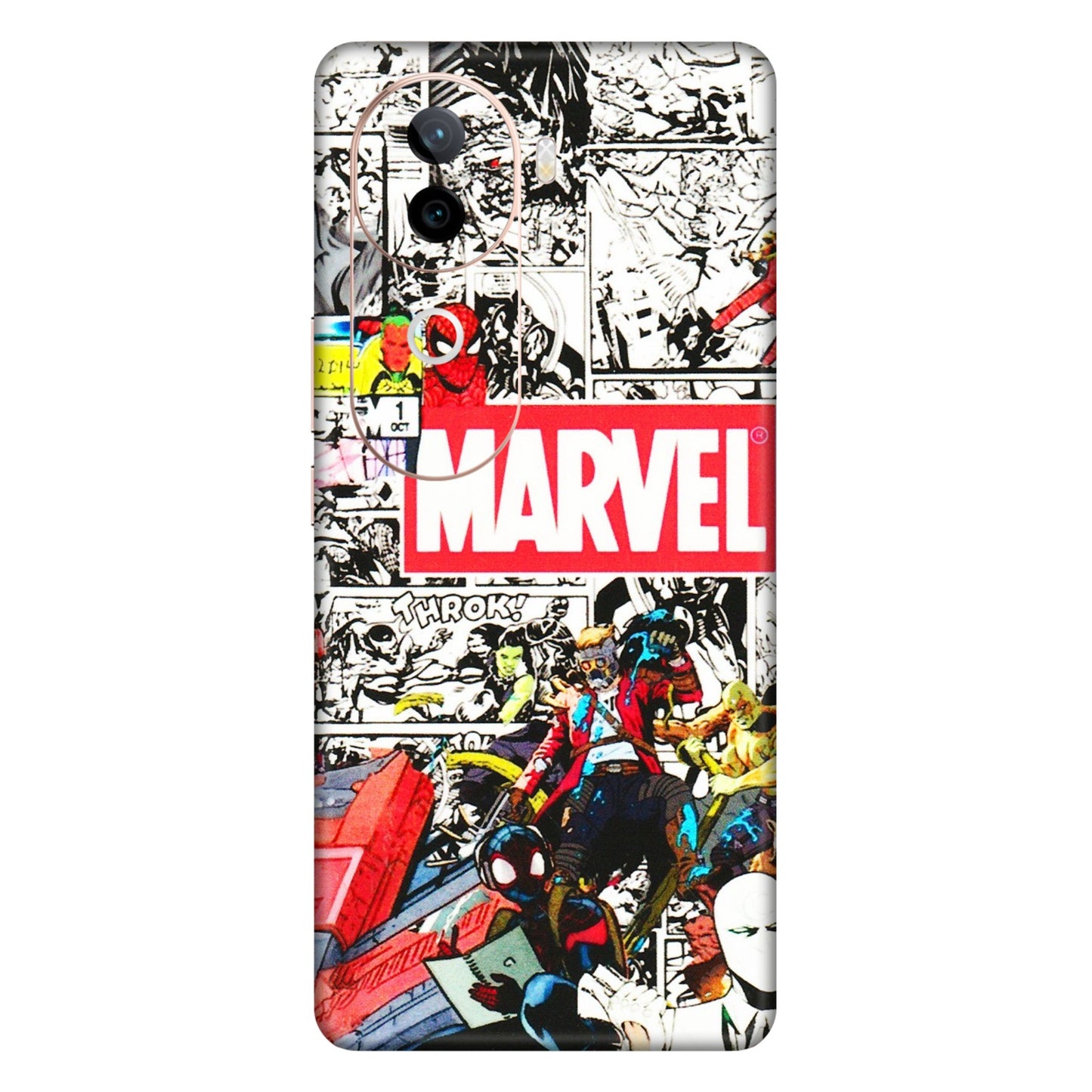 VIVO Z/V/X/T/U/S Series Phone Skins (All Models) - Marvel Colorful Comic - 3D Embossed Finish (L-64) Vivo V40E (5G)