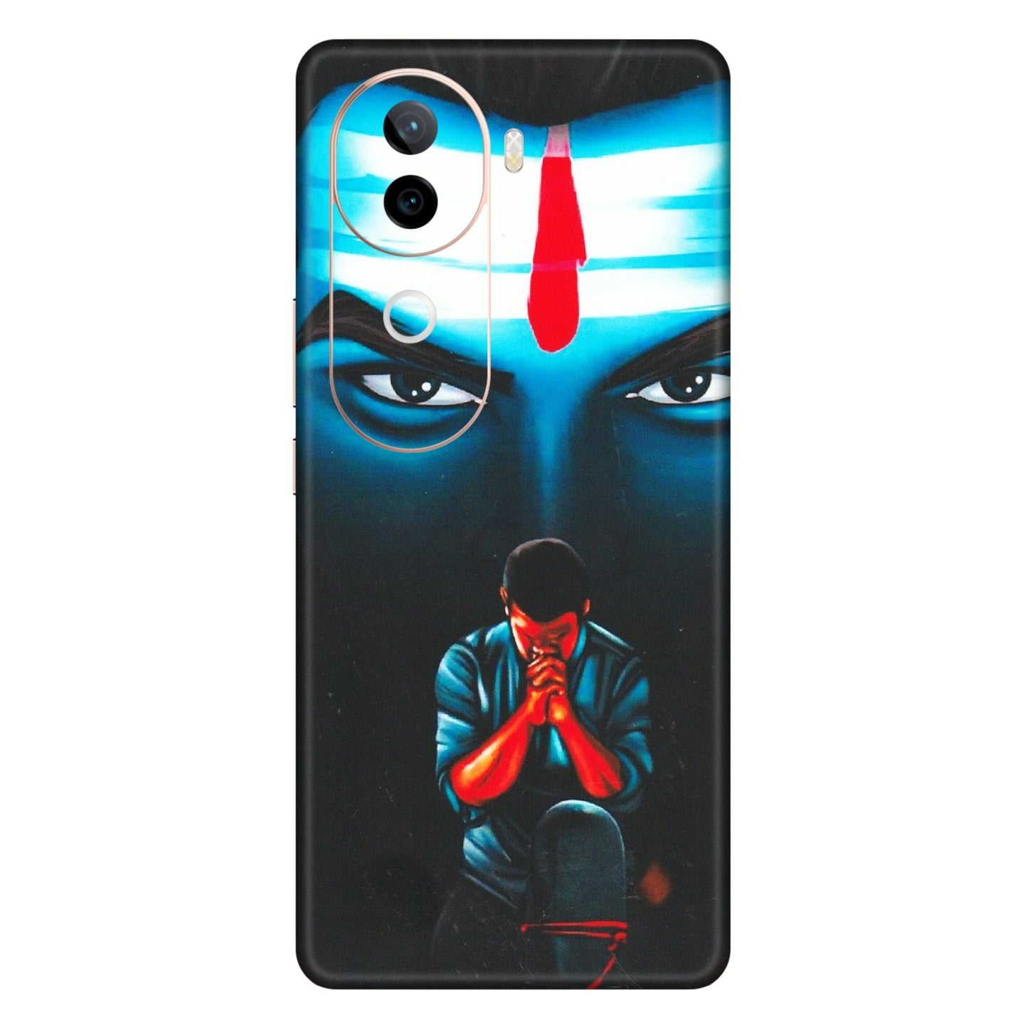 VIVO Z/V/X/T/U/S Series Phone Skins (All Models) - Mahakal Bhakt - Matte Finish (M-112) Vivo V40E (5G)