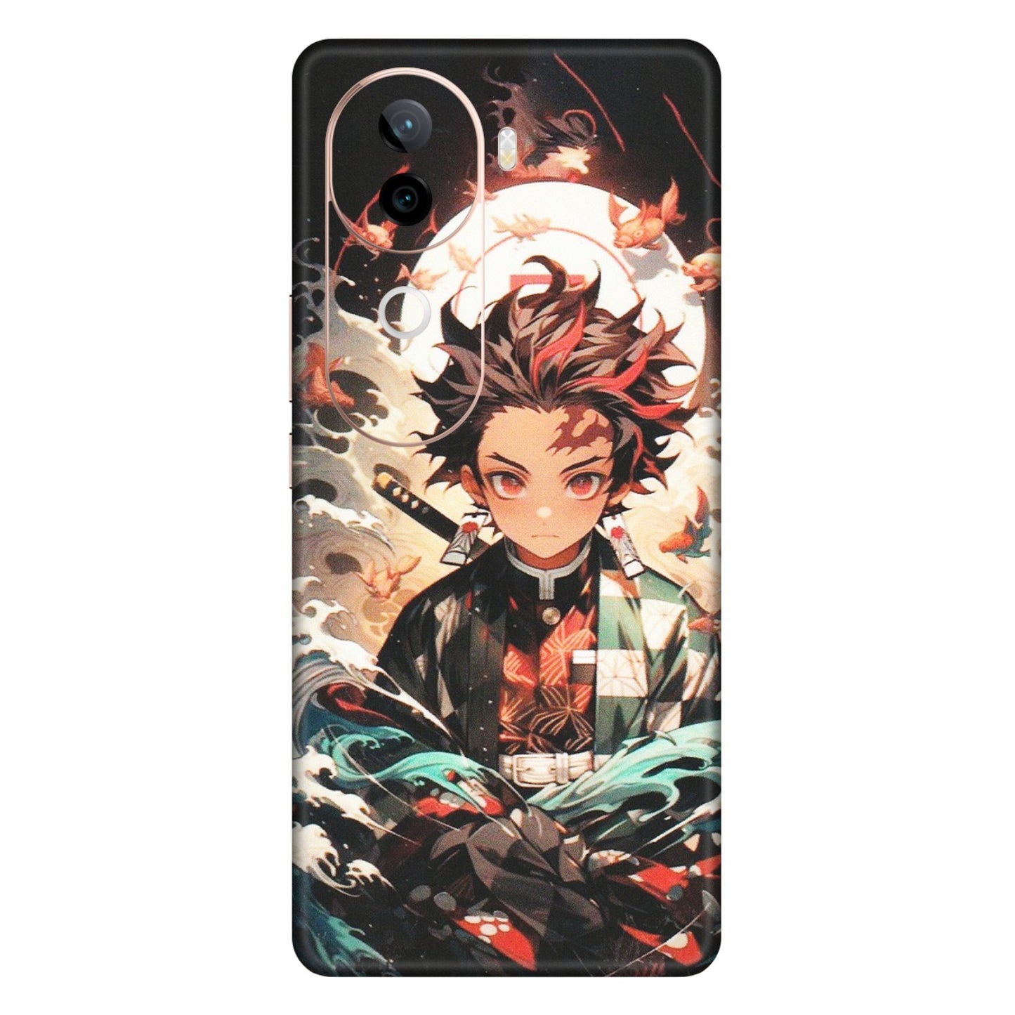 VIVO Z/V/X/T/U/S Series Phone Skins (All Models) - Tanjiro Demon Slayer Anime - Matte Finish (M-158) Vivo V40E (5G)