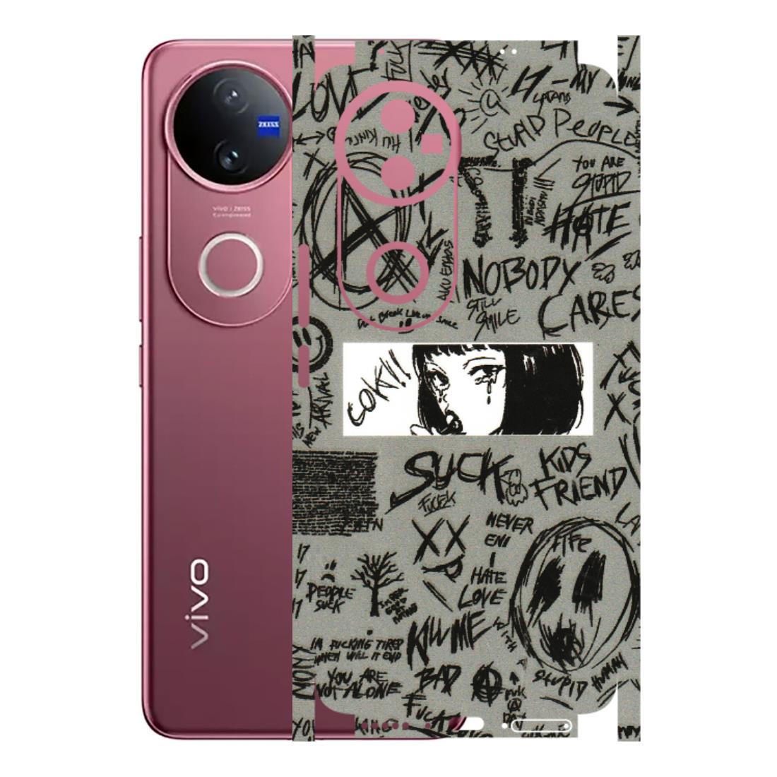 VIVO Z/V/X/T/U/S Series Phone Skins (All Models) - Never Have Love Anime - 3D Embossed Finish (L-260) Vivo V50 5G