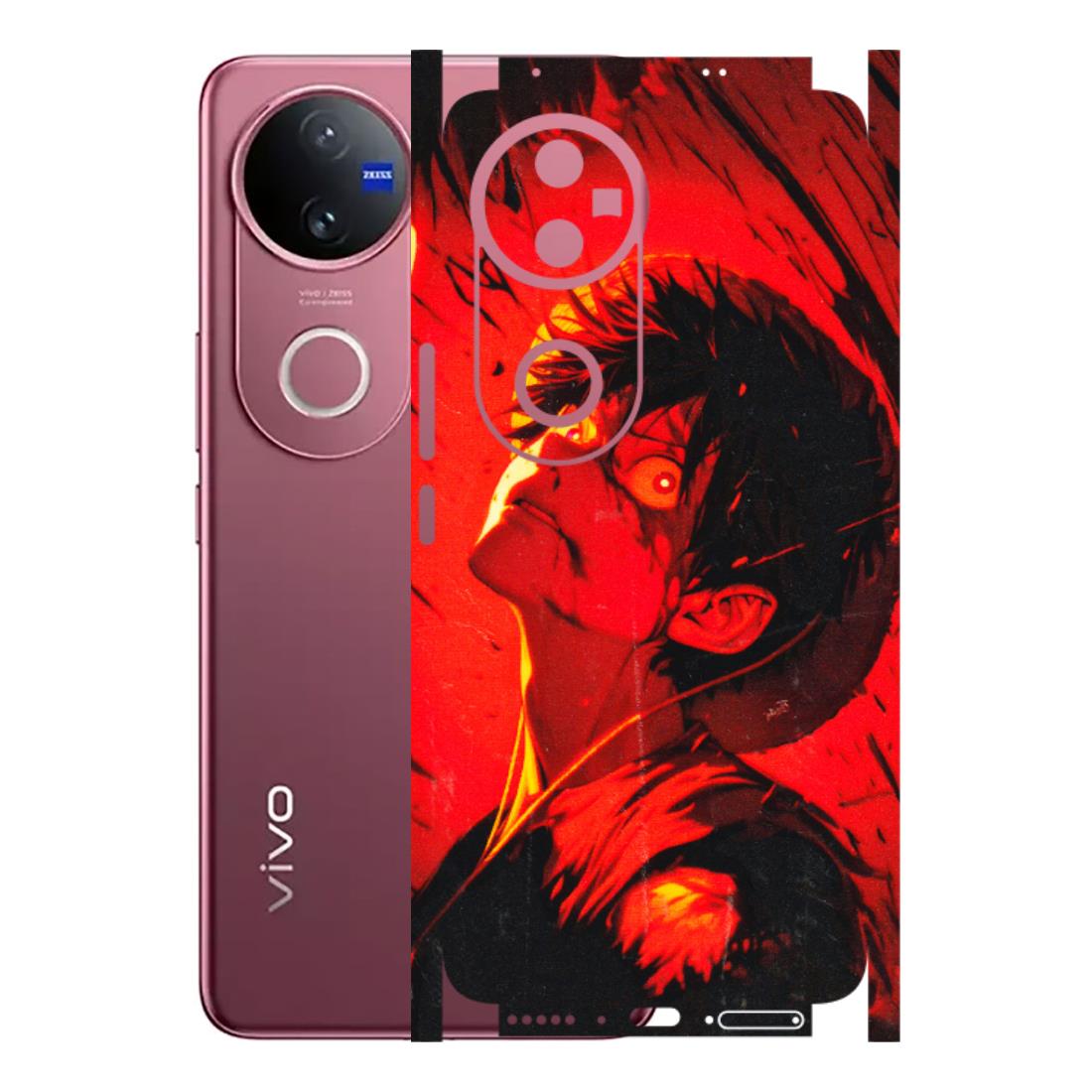 VIVO Z/V/X/T/U/S Series Phone Skins (All Models) - D.Luffy Power Up One Piece Anime - 3D Embossed Finish (L-326) Vivo V50 5G