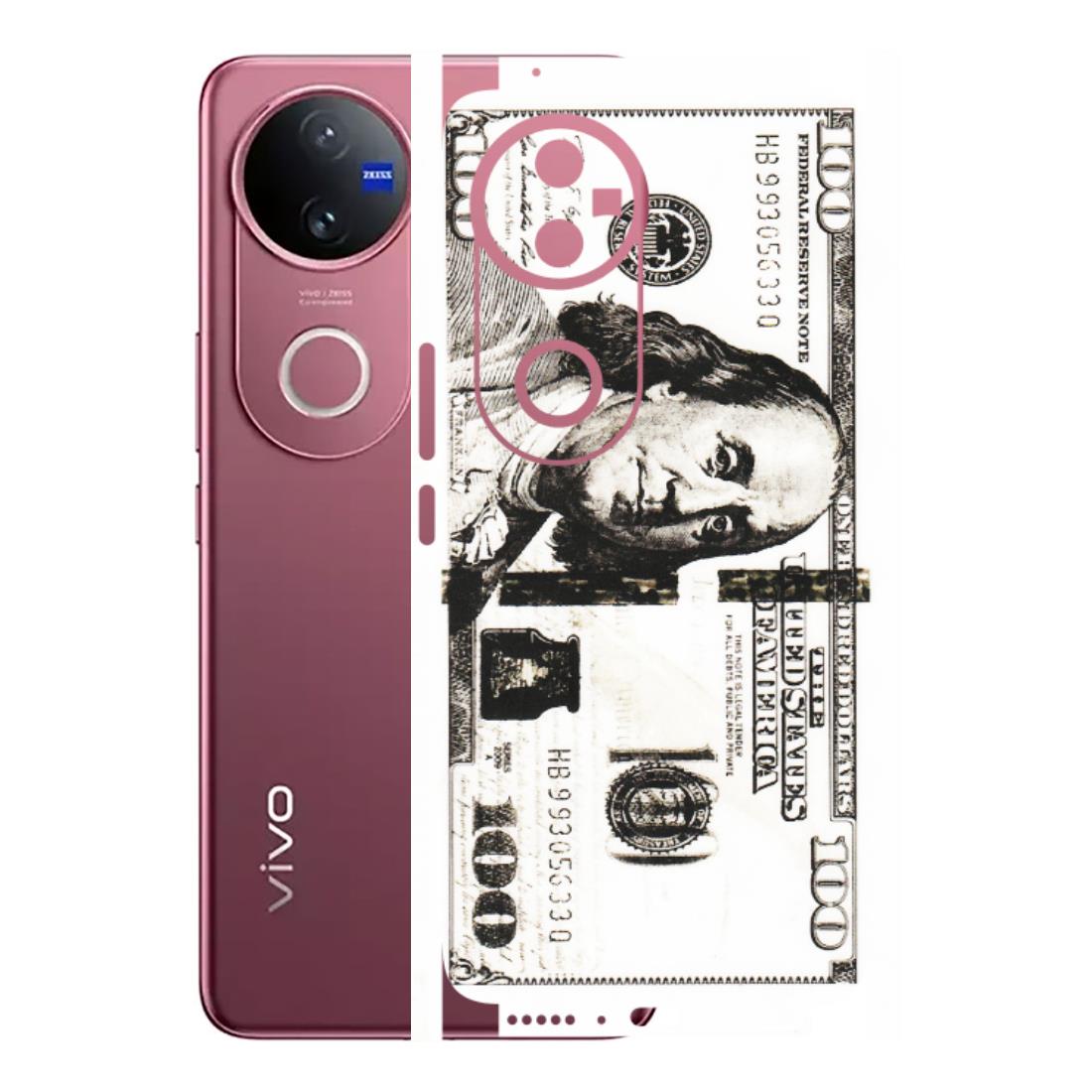 VIVO Z/V/X/T/U/S Series Phone Skins (All Models) - 100 Dollar Currency - Transparent Finish (T-01) Vivo V50 5G