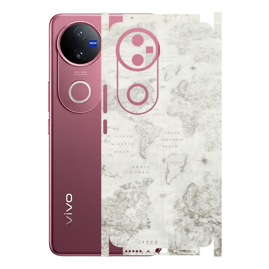 VIVO Z/V/X/T/U/S Series Phone Skins (All Models) - World Travel Map - Transparent Finish (T-04) Vivo V50 5G