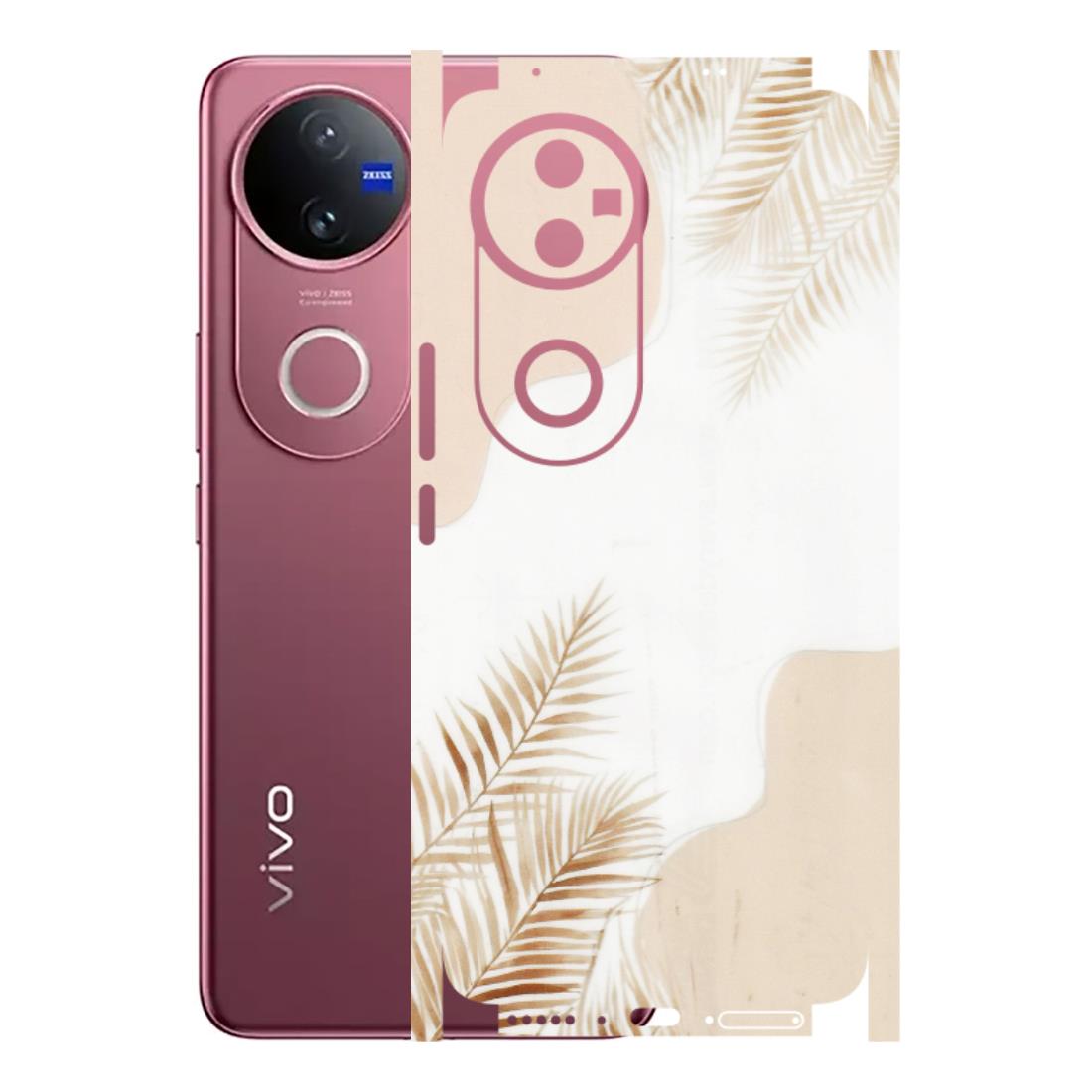 VIVO Z/V/X/T/U/S Series Phone Skins (All Models) - Gold Petals Abstract - Transparent Finish (T-08) Vivo V50 5G