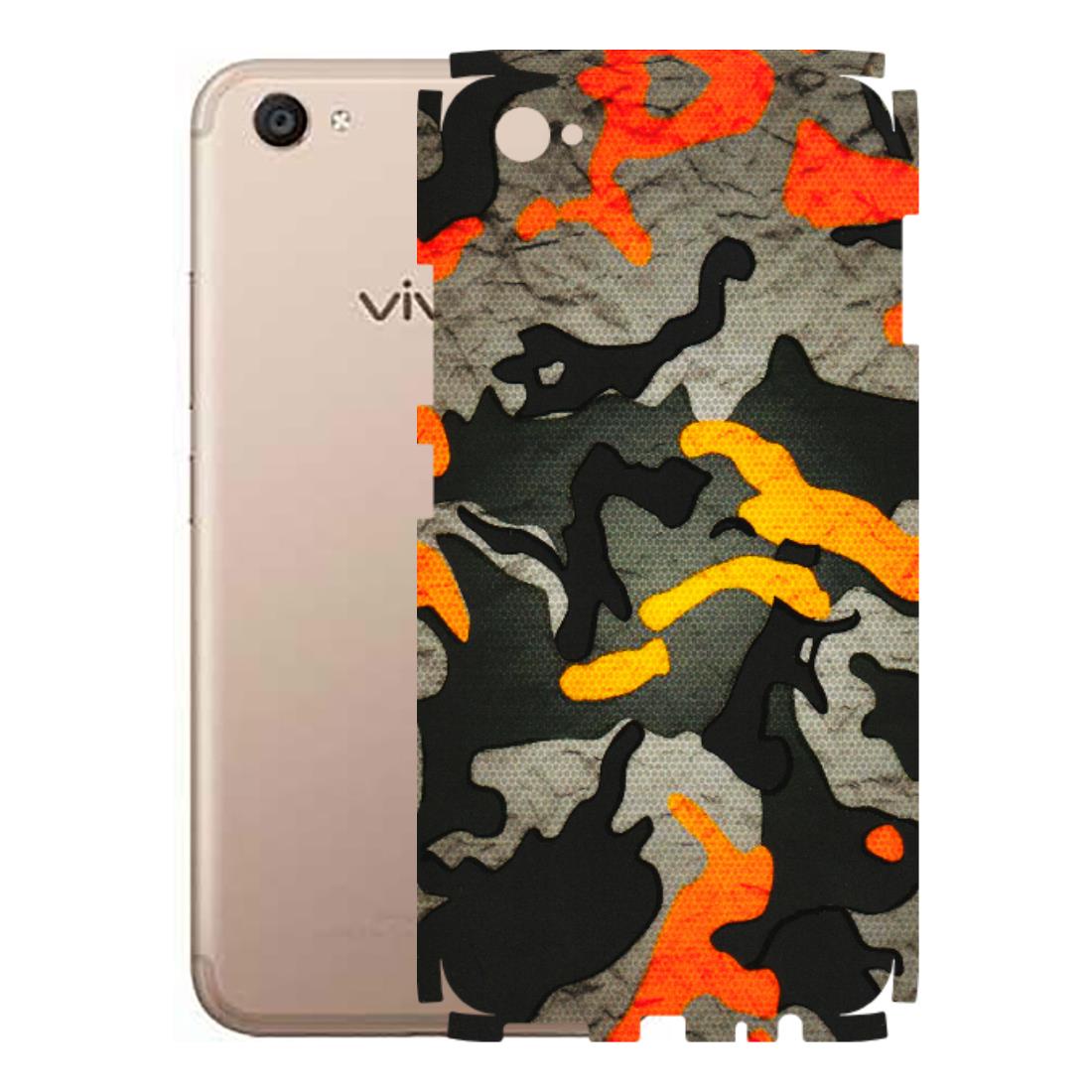 VIVO Z/V/X/T/U/S Series Phone Skins (All Models) - Orange Camouflage - 3D Embossed Finish (L-204) Vivo V5 Plus