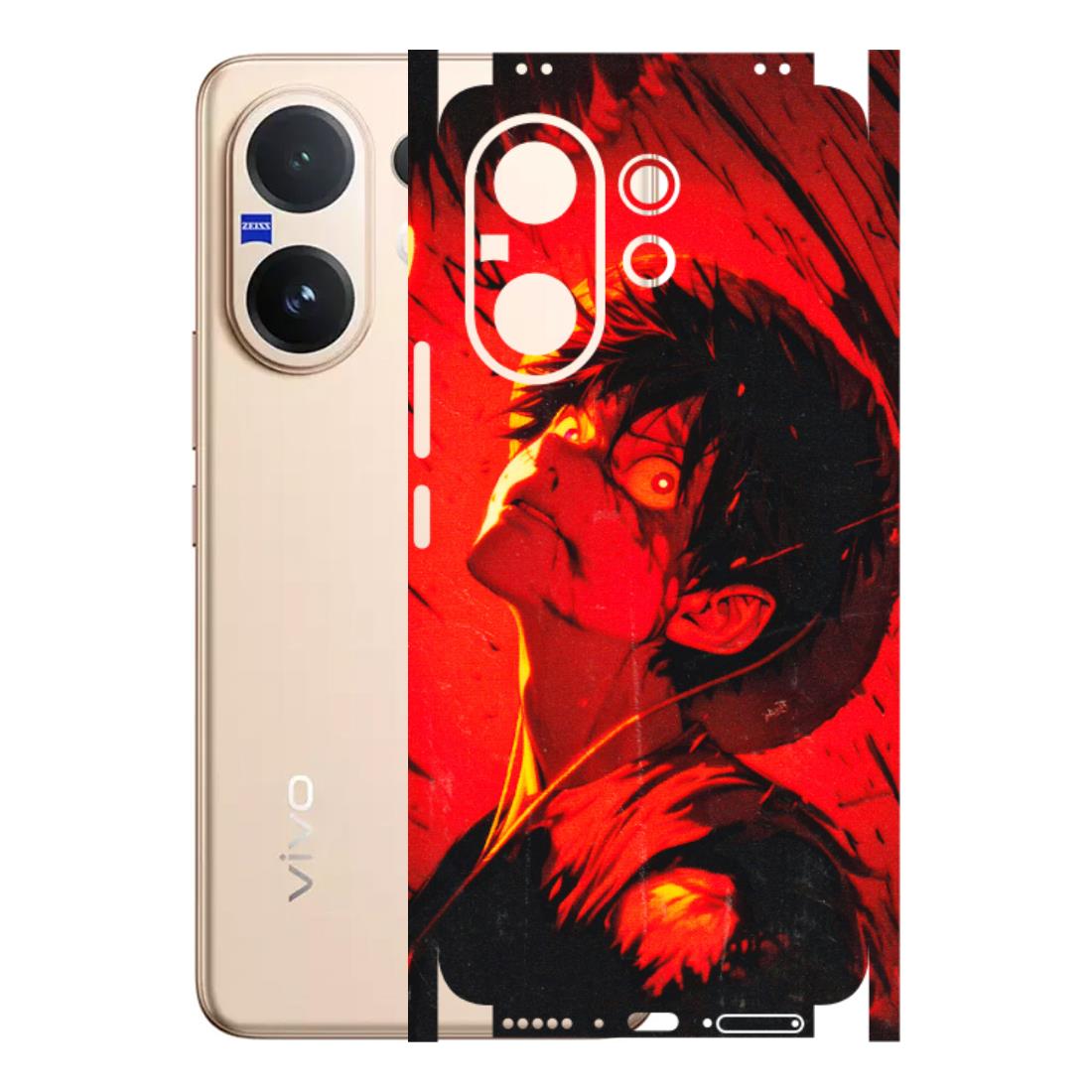 VIVO Z/V/X/T/U/S Series Phone Skins (All Models) - D.Luffy Power Up One Piece Anime - 3D Embossed Finish (L-326) Vivo V60 5G