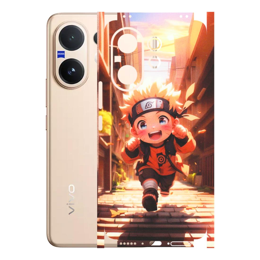 VIVO Z/V/X/T/U/S Series Phone Skins (All Models) - Naruto Cute Toon Running - Matte Finish (M-04) Vivo V60 5G