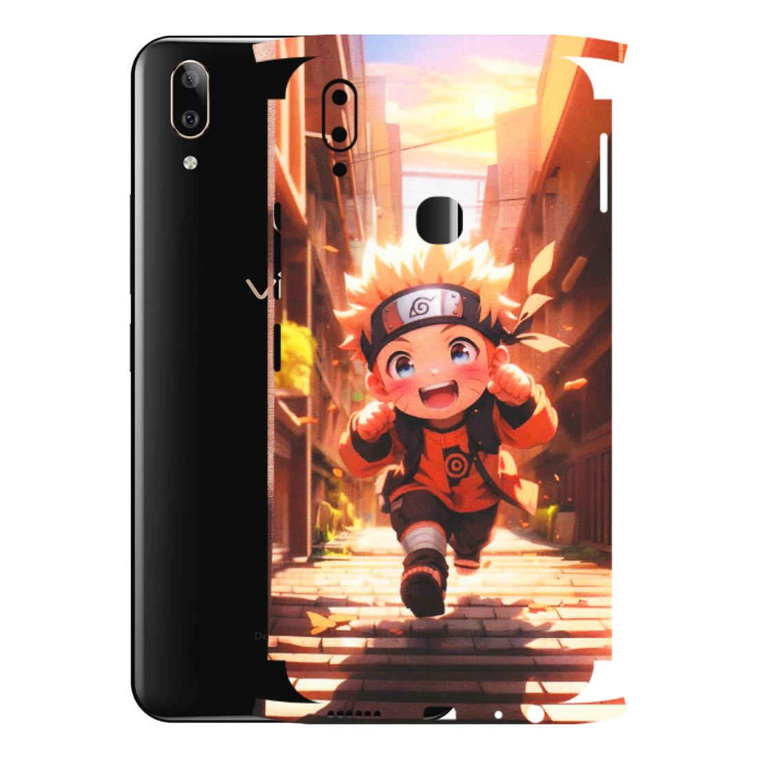 VIVO Z/V/X/T/U/S Series Phone Skins (All Models) - Naruto Cute Toon Running - Matte Finish (M-04) Vivo V9 Pro