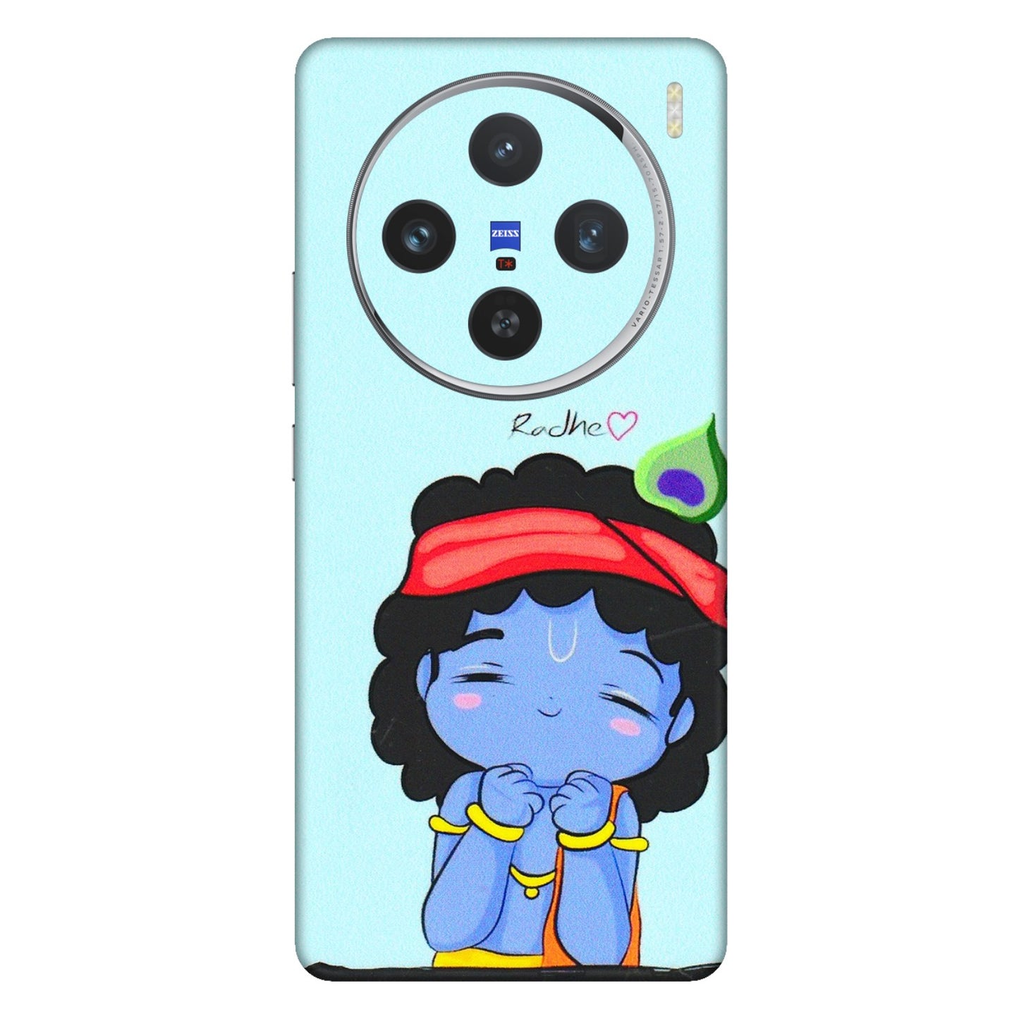 VIVO Z/V/X/T/U/S Series Phone Skins (All Models) - Radhe Radhe Cute Toon - 3D Embossed Finish (L-05) Vivo X100 (5G)