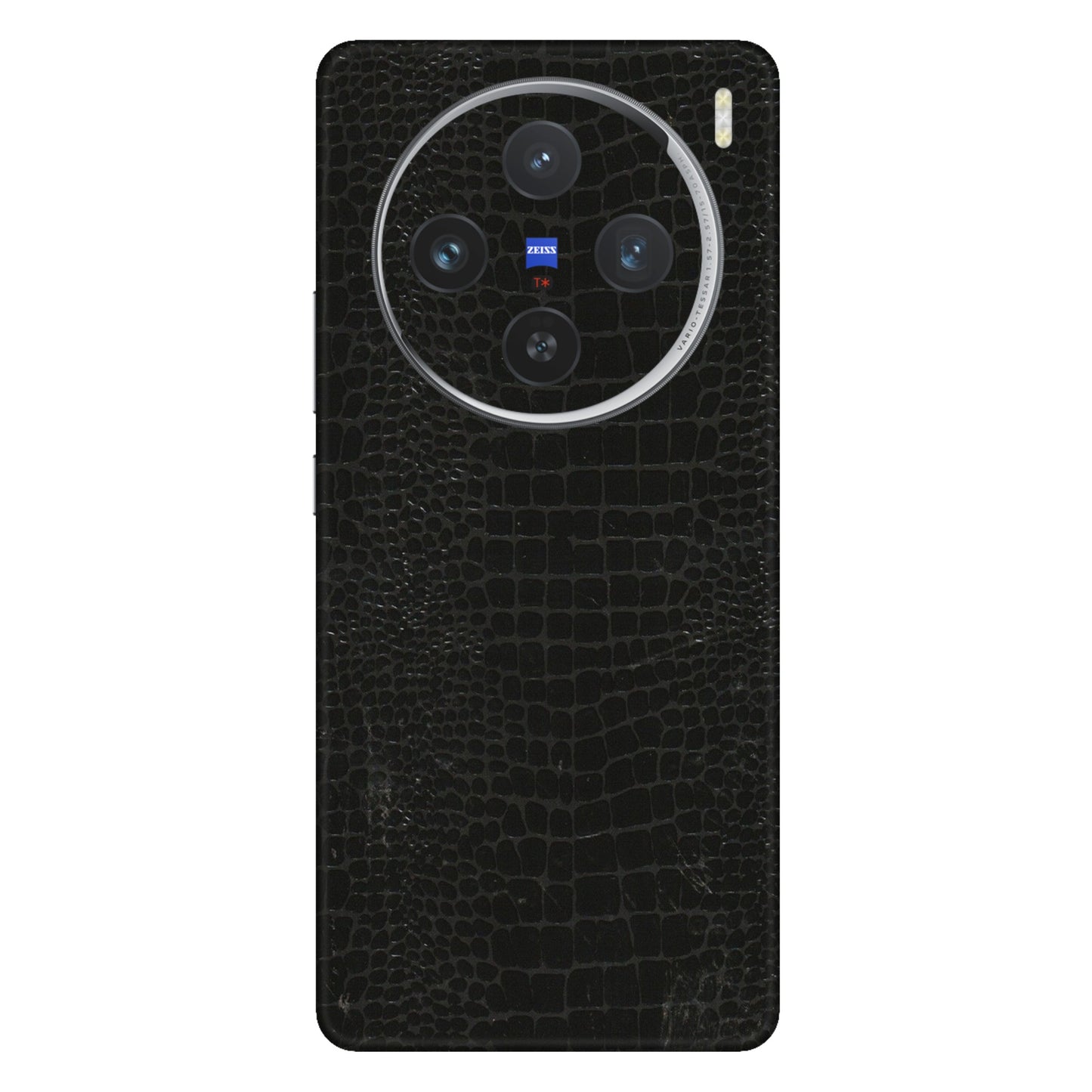 VIVO Z/V/X/T/U/S Series Phone Skins (All Models) - Snake Leather Black - 3D Embossed Finish (L-107) Vivo X100 (5G)